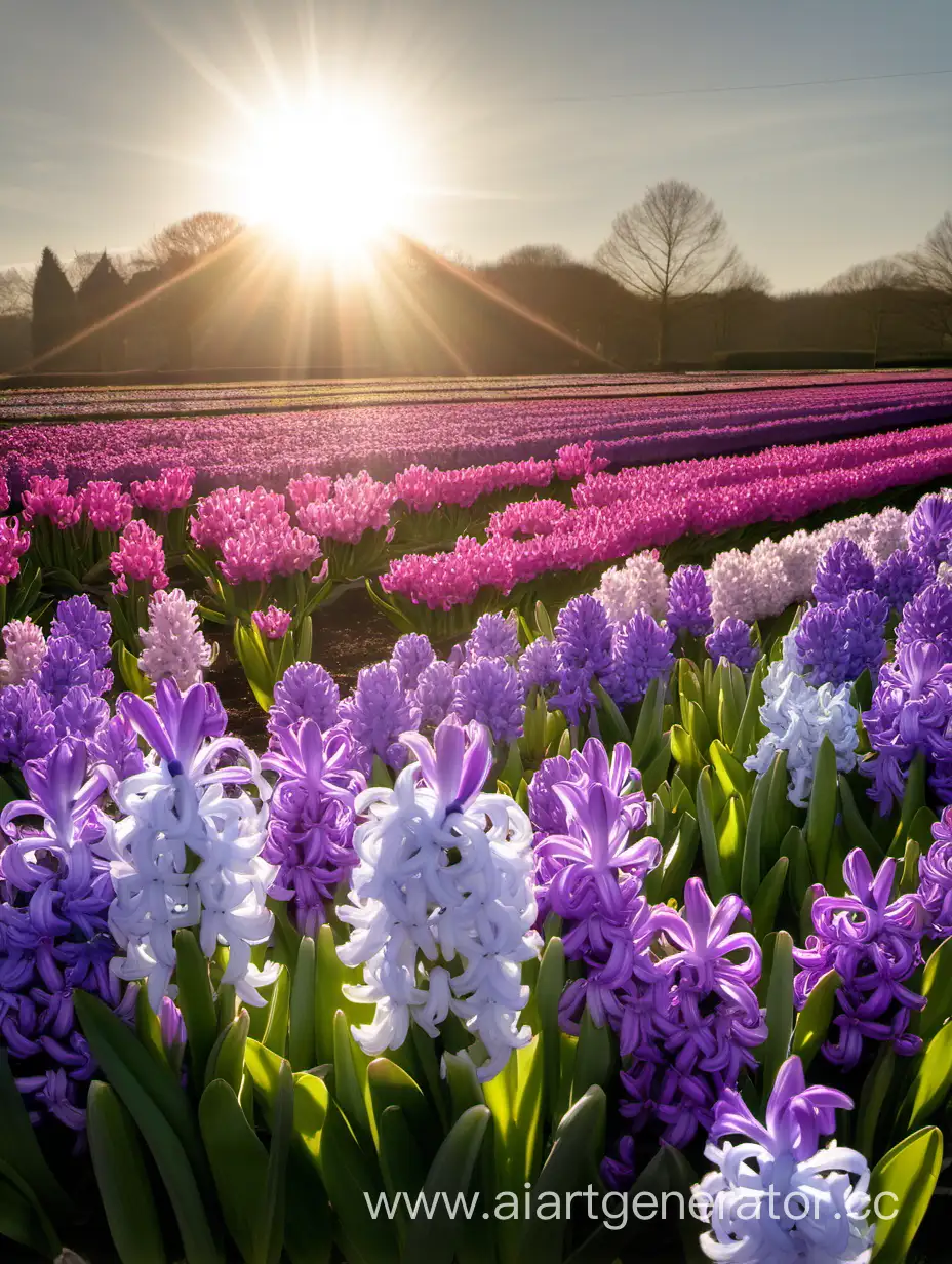 Vibrant-Hyacinths-Bathed-in-Sunlight-Captivating-Floral-Beauty