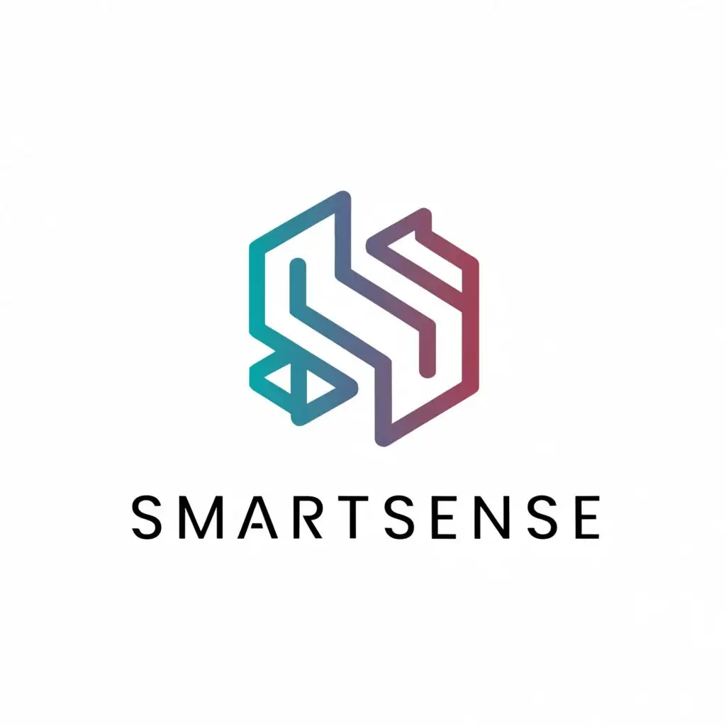 a logo design,with the text "Smart Sense", main symbol:Futuristic S,Minimalistic,be used in Technology industry,clear background