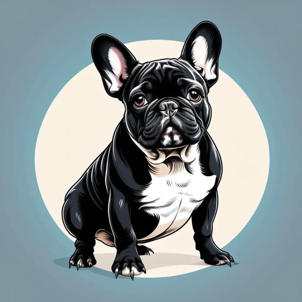 Adorable French Bulldog Dog Vector Illustration
