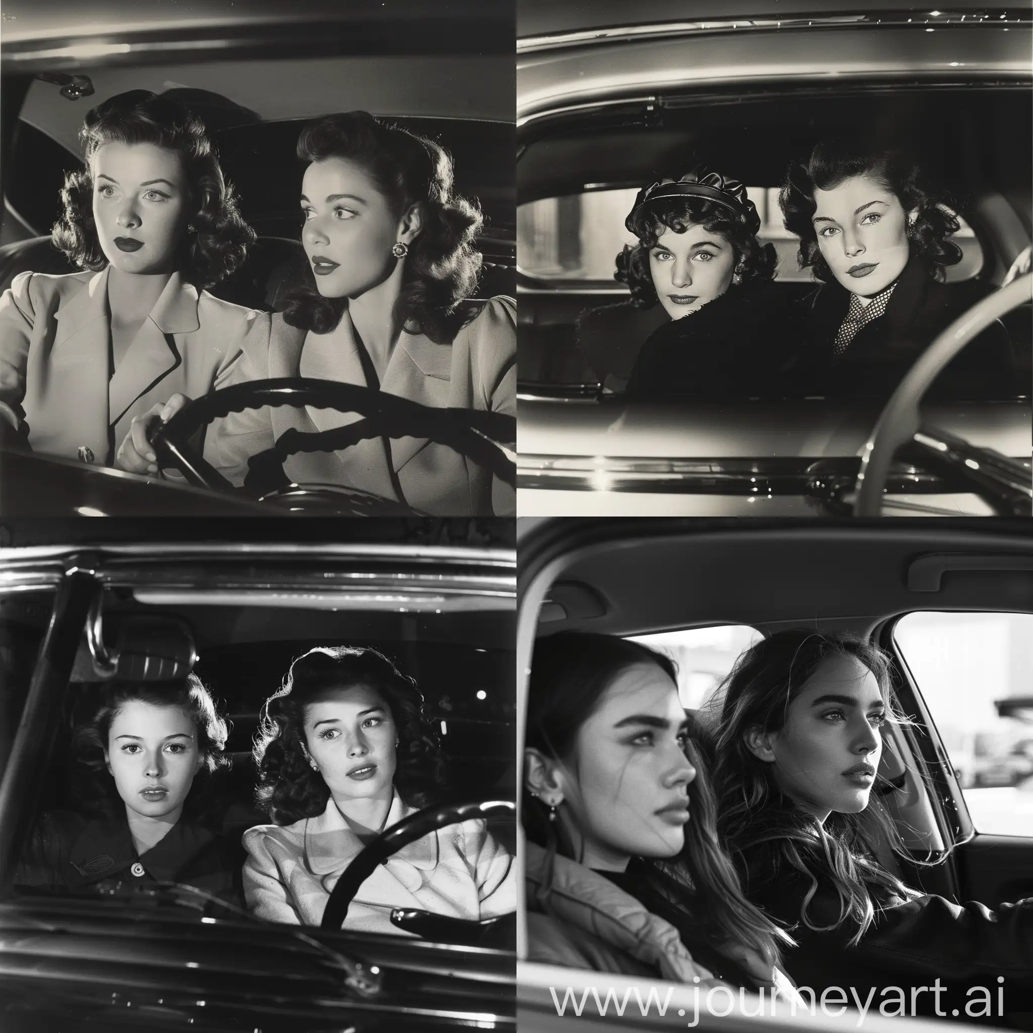 Two women in a car