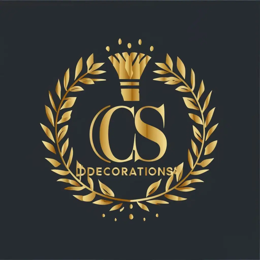 logo, Stage decorating, with the text "CS Decorations", typography, be used in Events industry