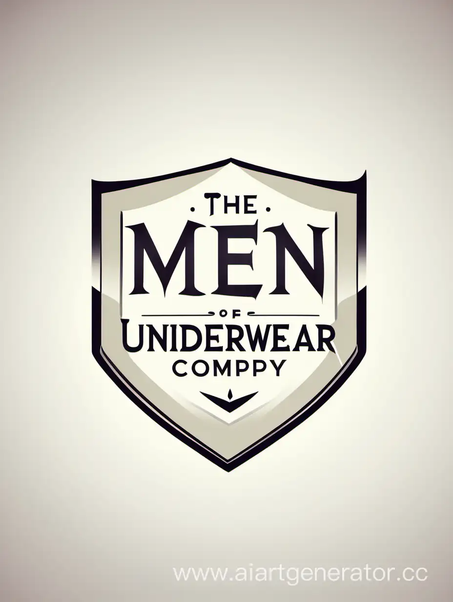 Логотип компании мужского нижнего белья, на белом фоне