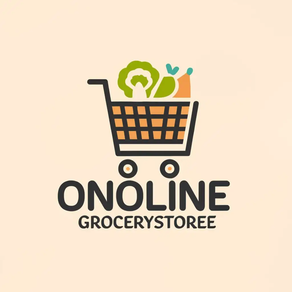 a logo design,with the text "online grocery store", main symbol:shopping,Moderate,clear background