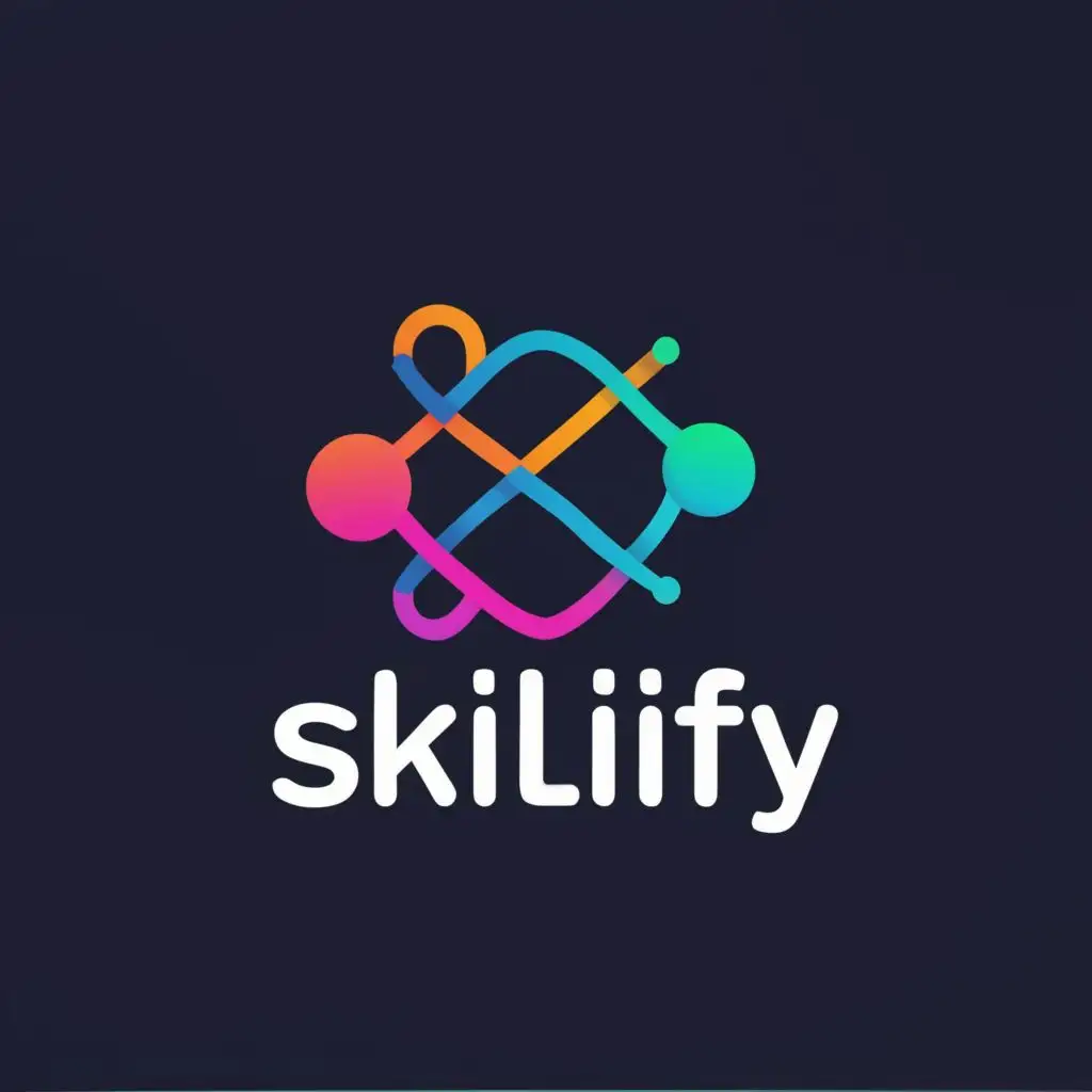 logo, Skilify, with the text "courses", typography, be used in Technology industry