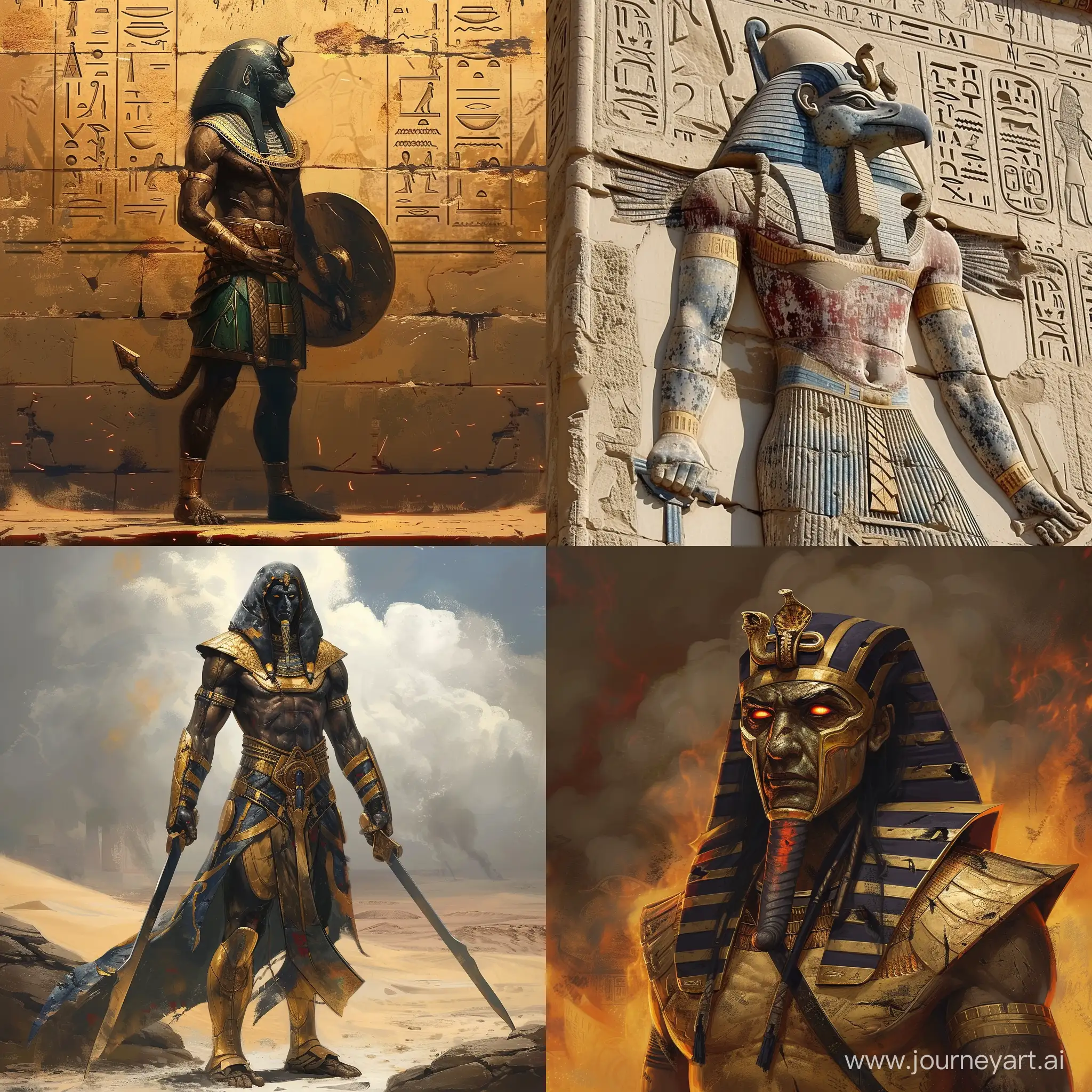 Mythical-Confrontation-God-of-War-in-Ancient-Egyptian-Setting
