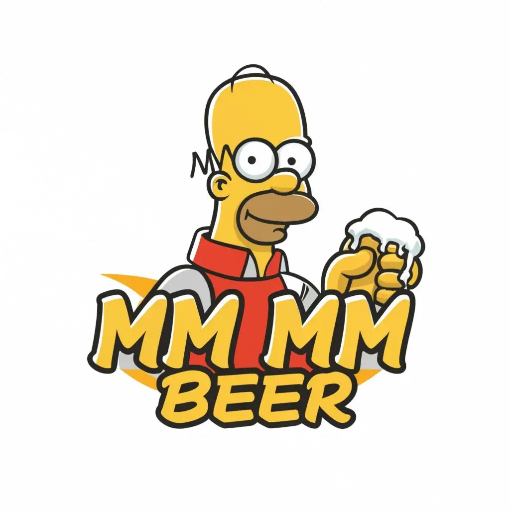 LOGO-Design-For-Homer-Simpson-Sports-Fitness-Typography-with-Mmm-Beer-Theme