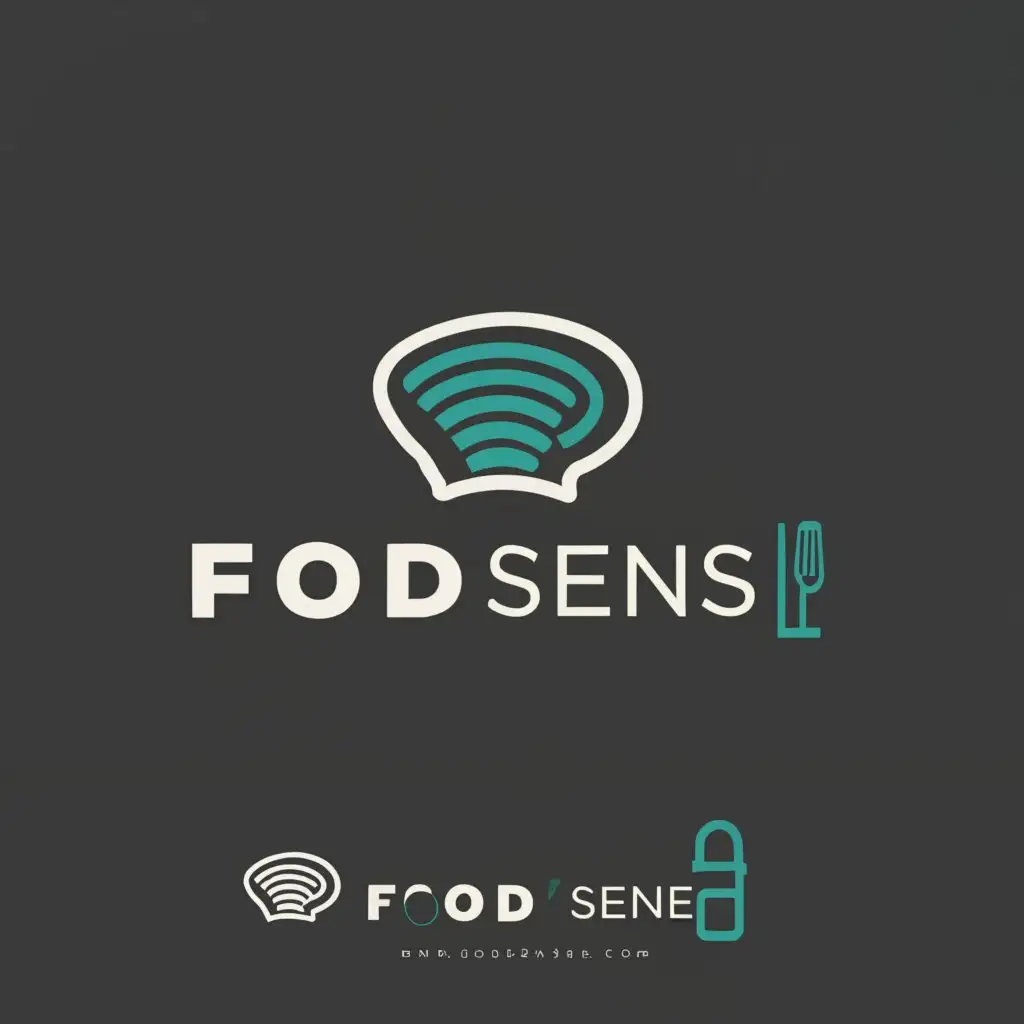 a logo design,with the text "FoodSense", main symbol:chefs hat, sensor,Moderate,be used in Technology industry,clear background