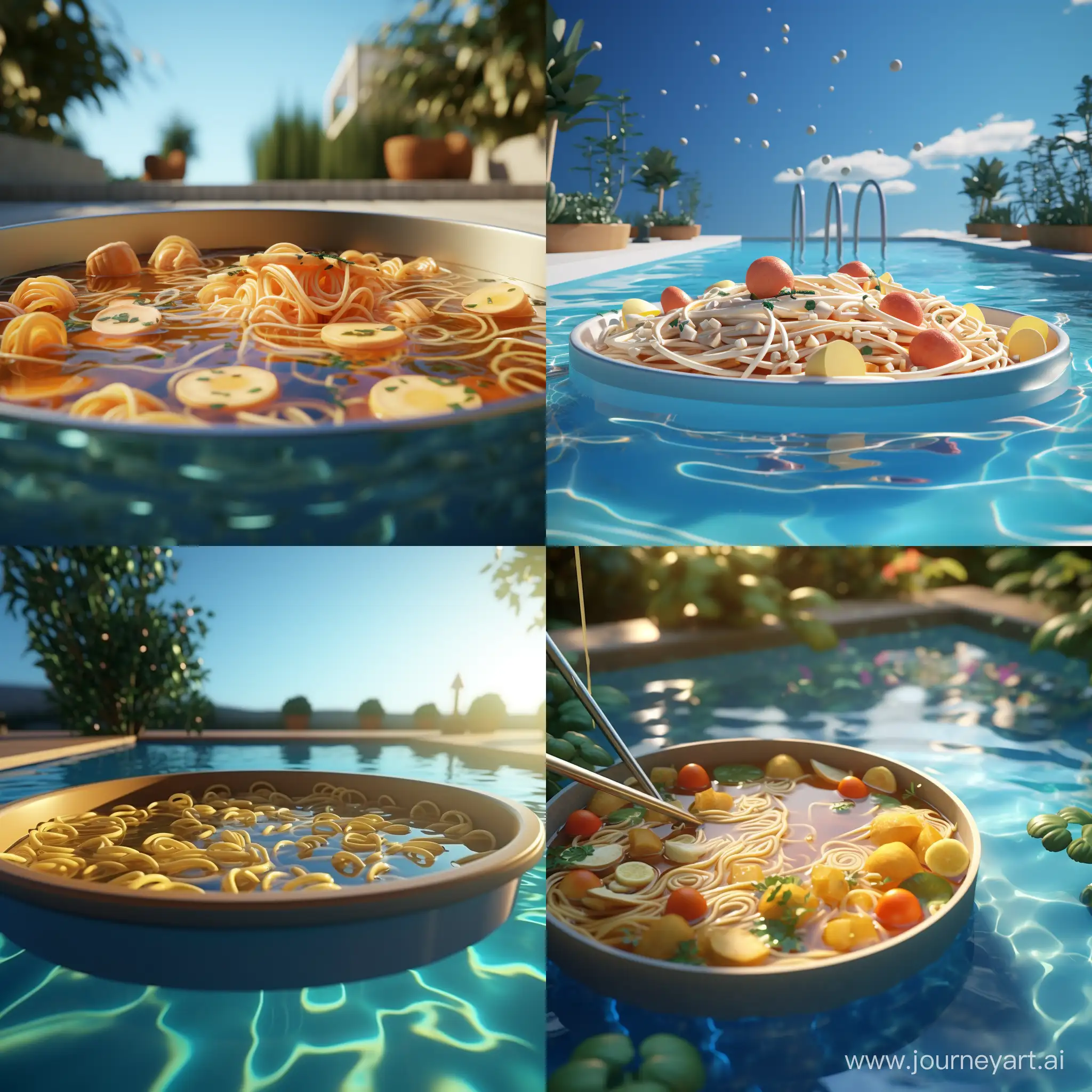 Delicious-Noodle-and-Potato-Broth-in-a-Spacious-Pool-3D-Animation