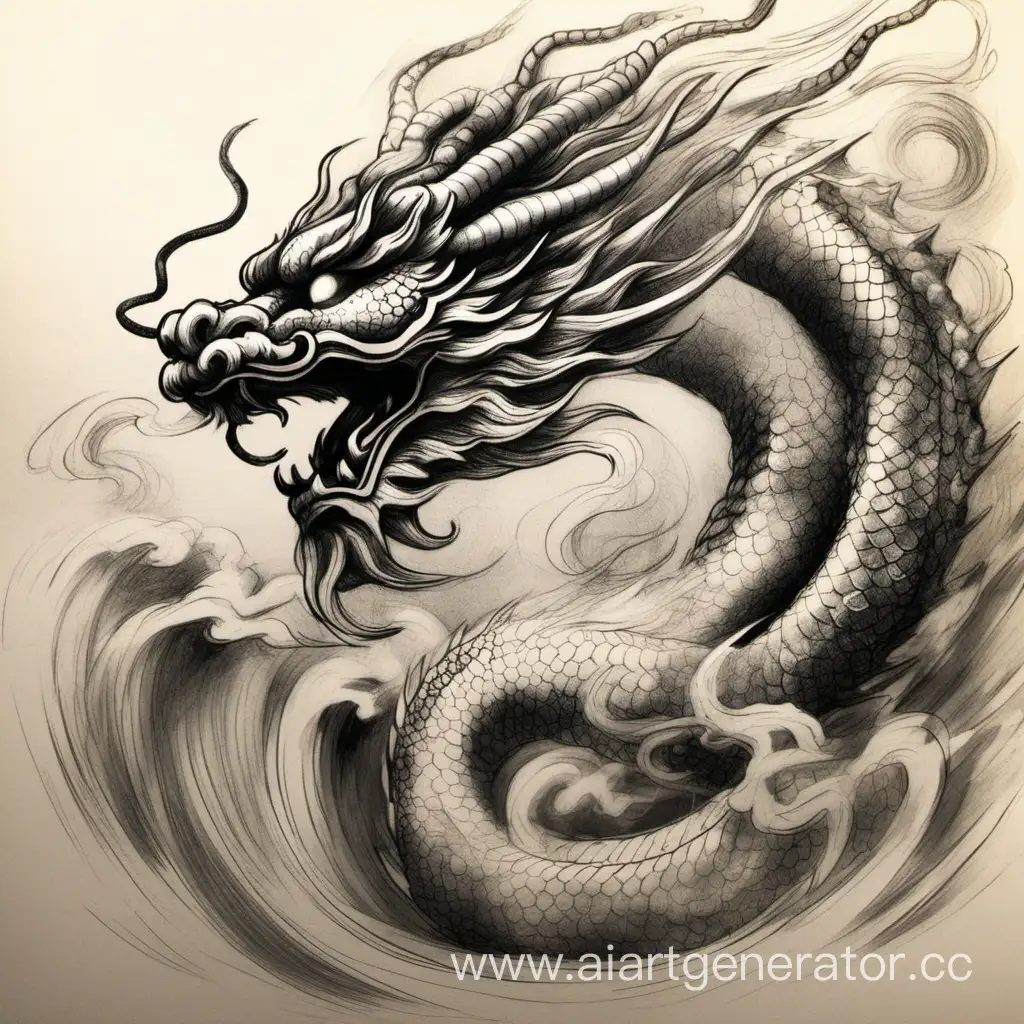Majestic-Japanese-Dragon-Sketch-Art-for-Tattoo-Design
