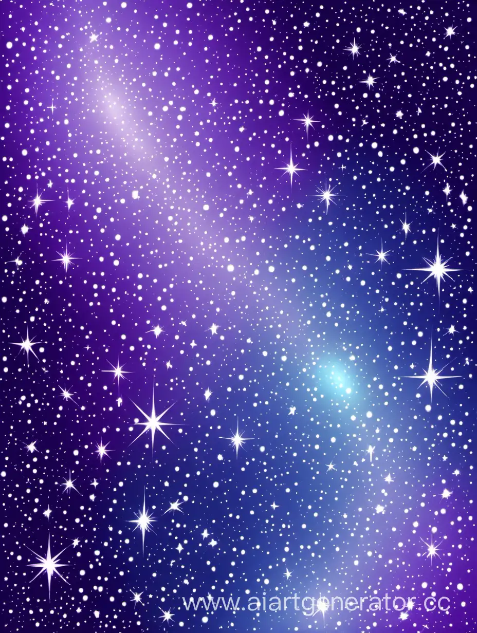 Фон с звездами и галактикой, в сине сереневом цвете, не мрачный, нейтральная гамма 
