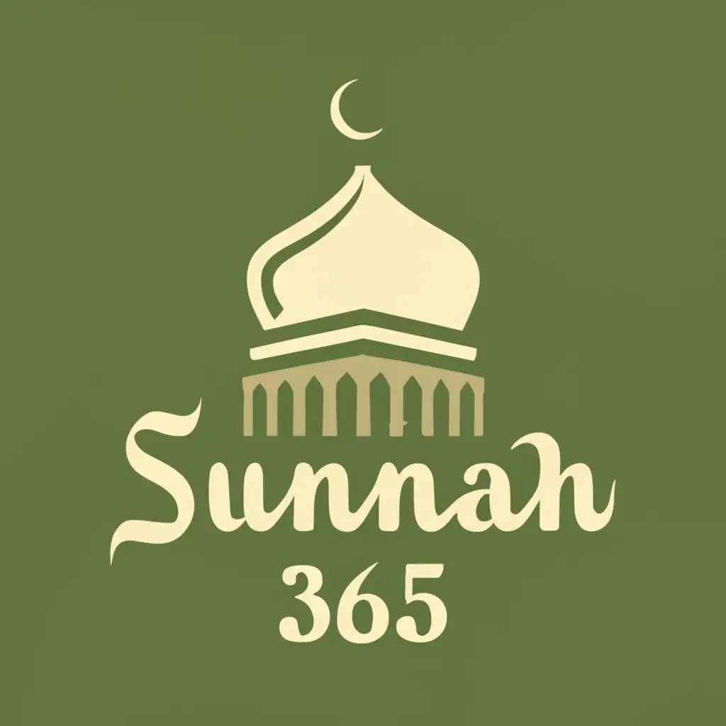 logo, Mosque, islam , quran, icon, with the text "SUNNAH 365", typography, be used in Religious industry