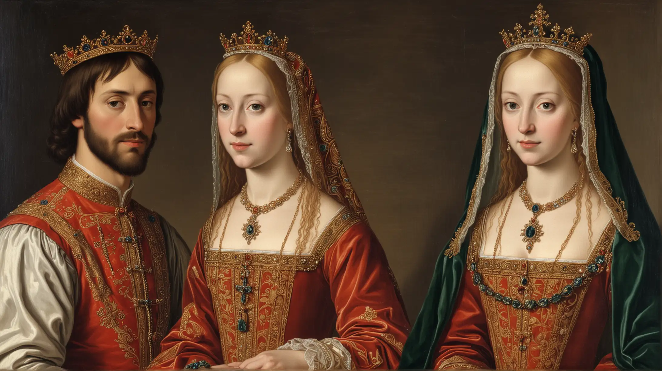Isabel I de Castilla y Fernando II de Aragón, conocidos como los Reyes Católicos, se unieron en matrimonio en 1469, 