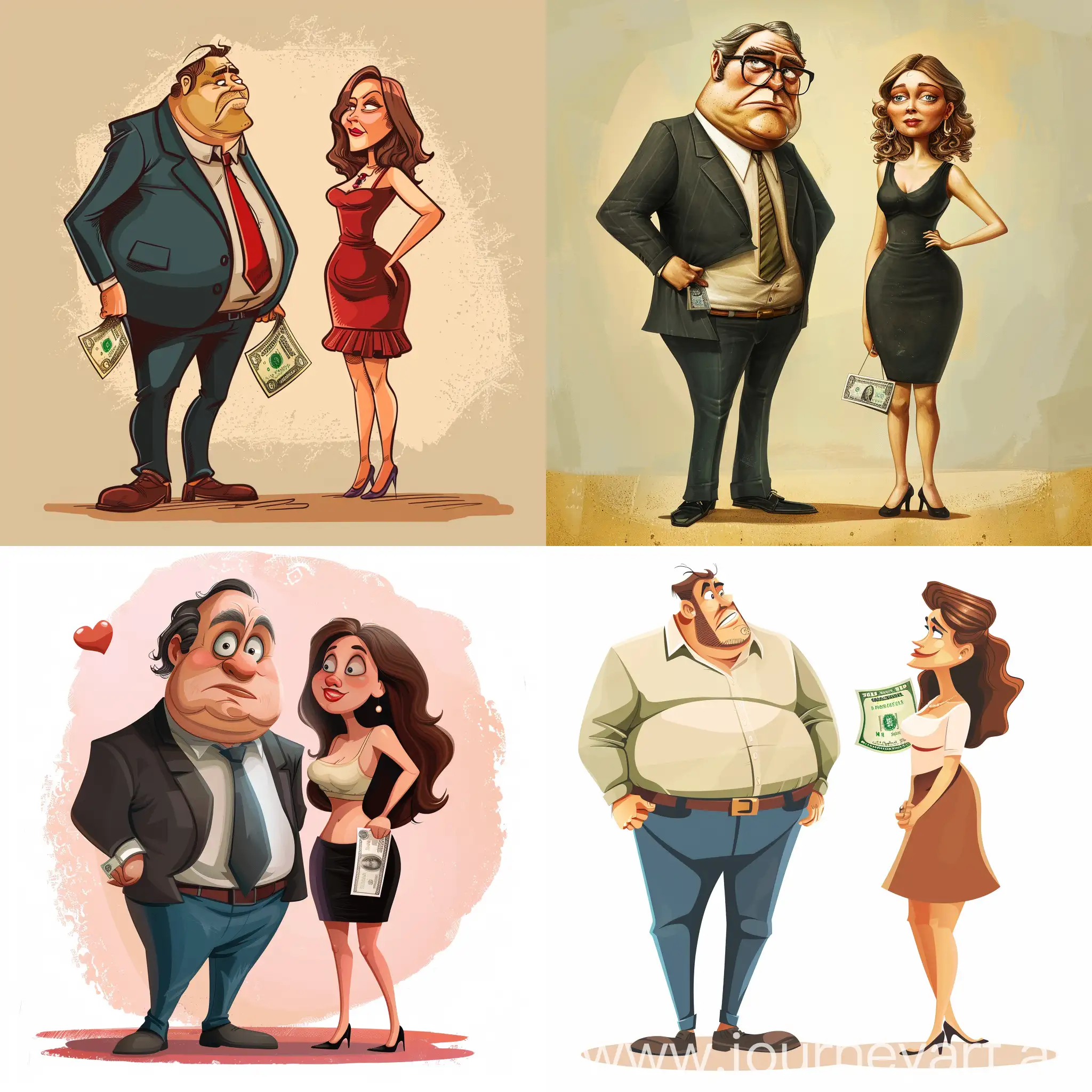 Contrasting-Wealth-Portrayal-of-Financial-Disparity-in-Caricature