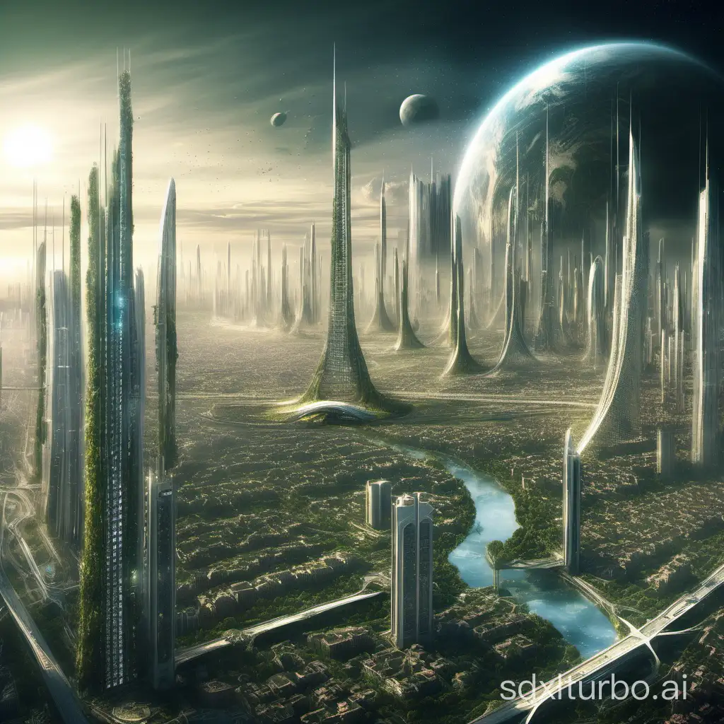 100 years from now, Earth, future humanity, architecture