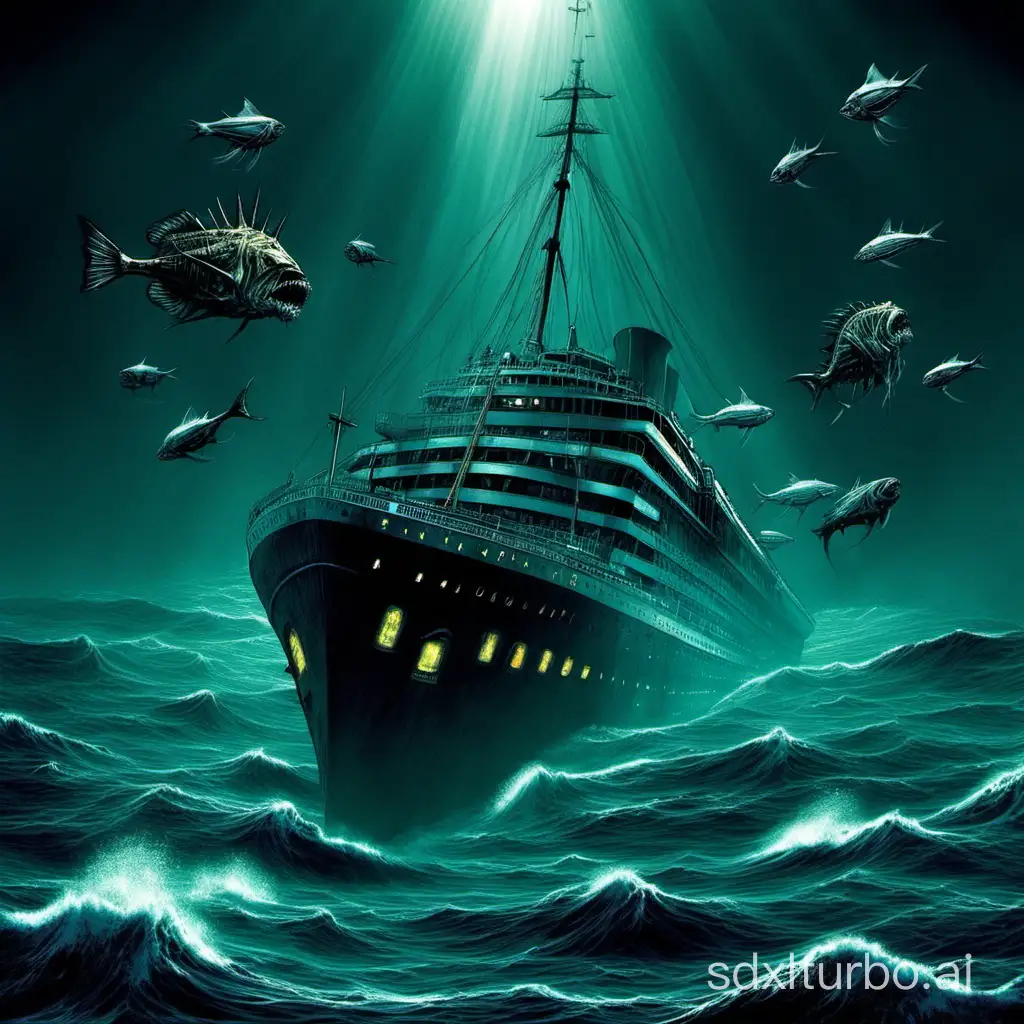 Deep sea, horror, science fiction,Titanic