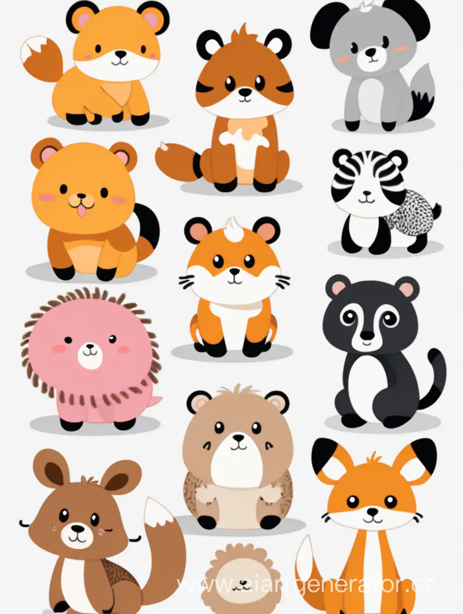 Adorable-Transparent-Background-Animal-Illustrations