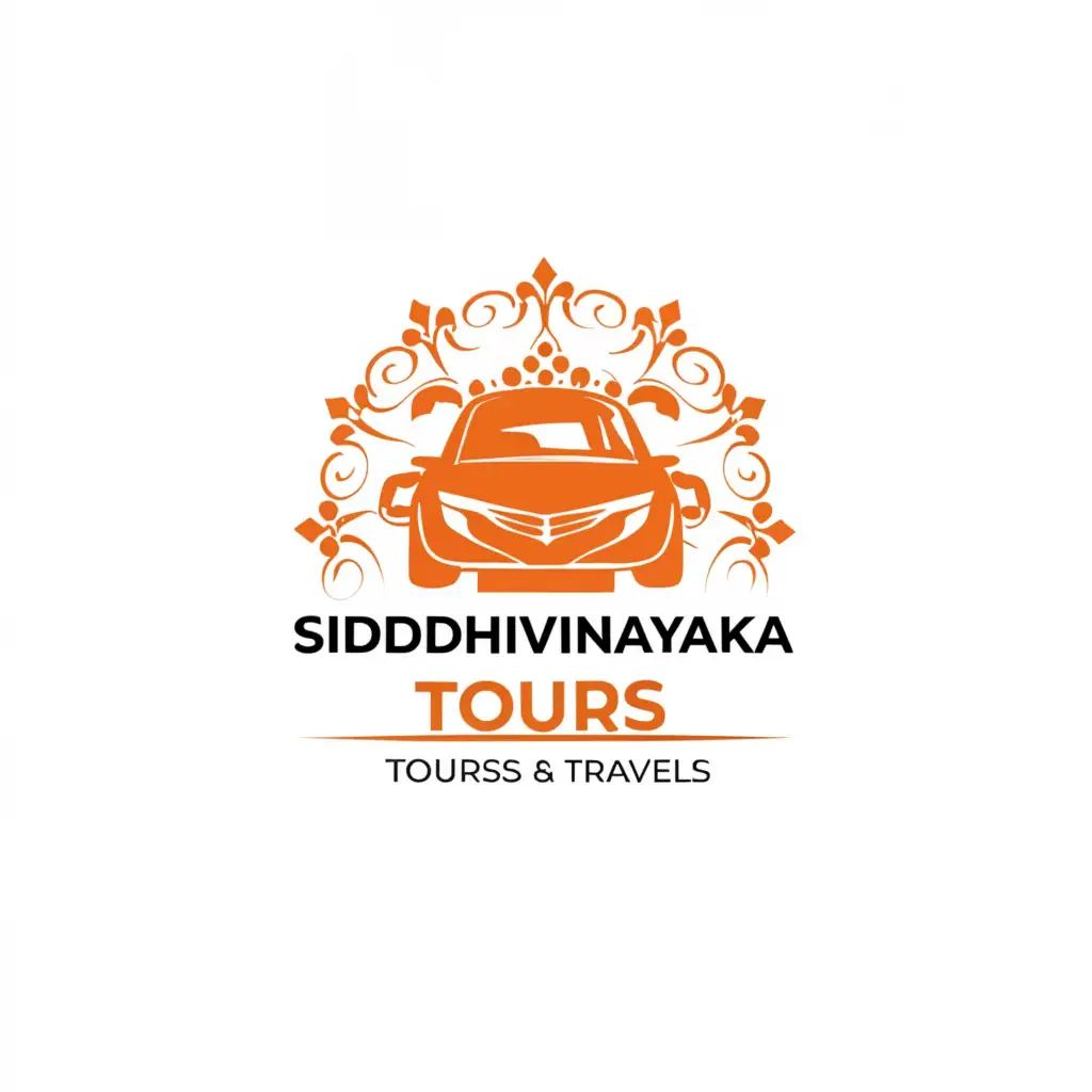 a logo design,with the text "SHRI SIDDIVINAYAKA TOURS AND TRAVELS", main symbol:Vehicles,Minimalistic,be used in Travel industry,clear background