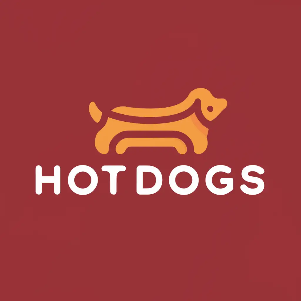 a logo design,with the text "hot dog", main symbol:dog,Moderate,clear background