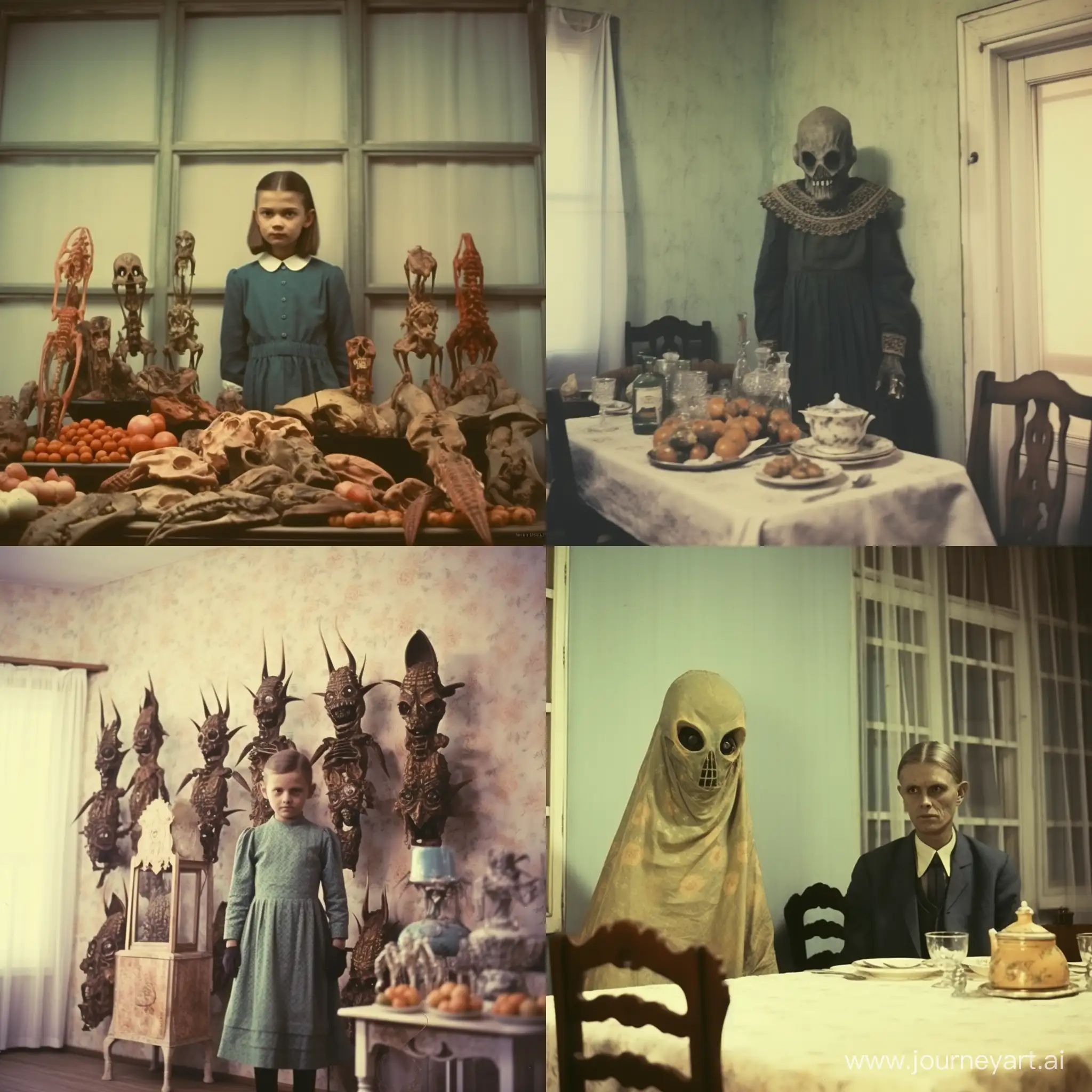 Eerie vintage soviet pictures of classified demonic entity possessions, ultra realistic, weird-core, horror-core