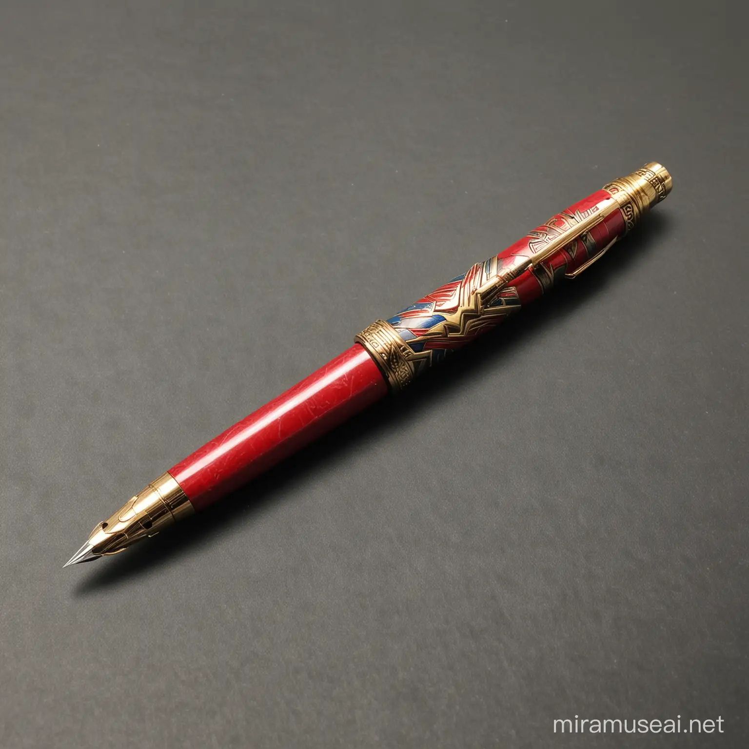 Elegant Fountain Pen Inspired by Wonder Womans Iconic Style