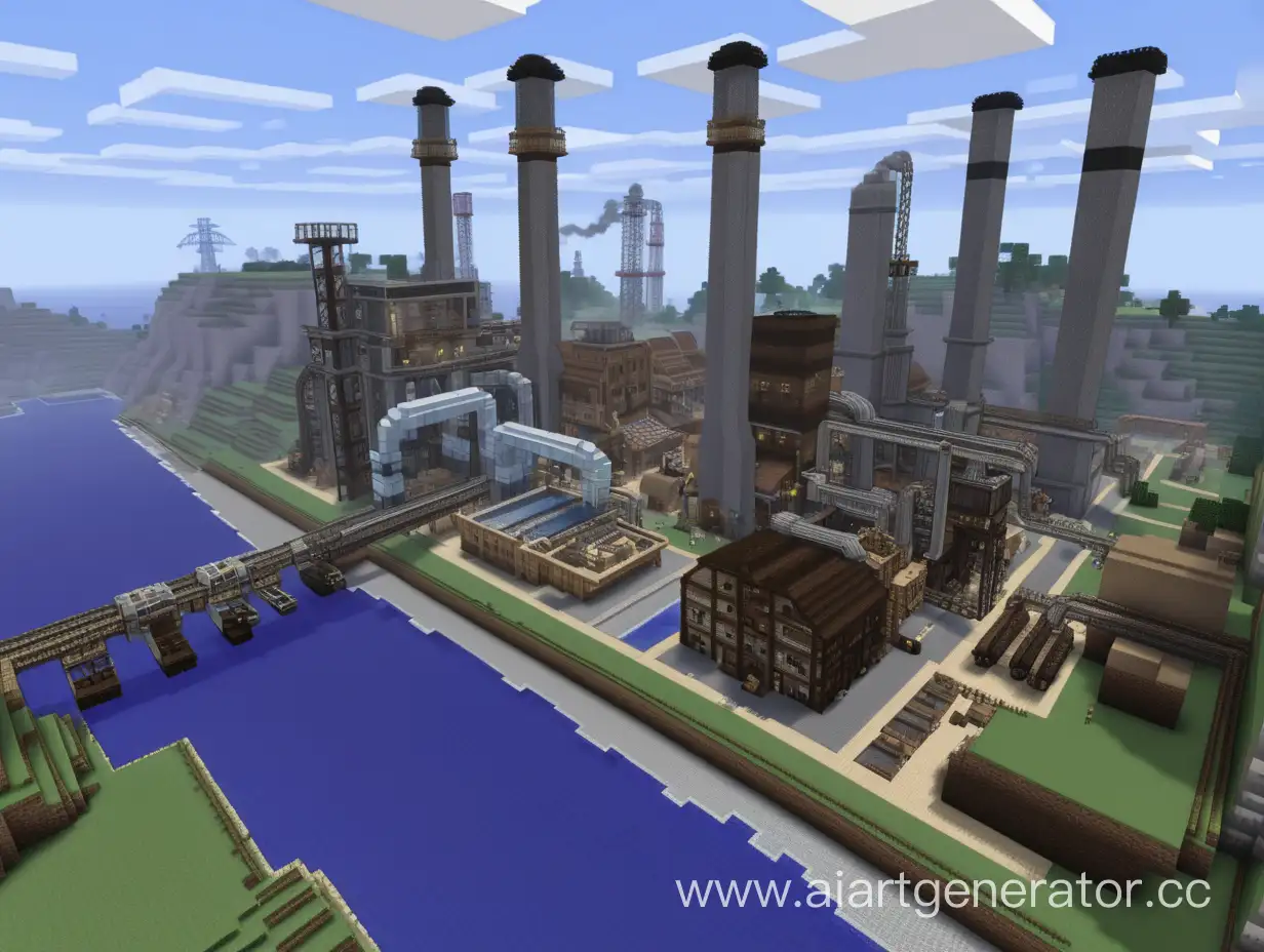 Industrial-Revolution-in-Minecraft-Transformative-Innovation-in-Blocky-Landscapes
