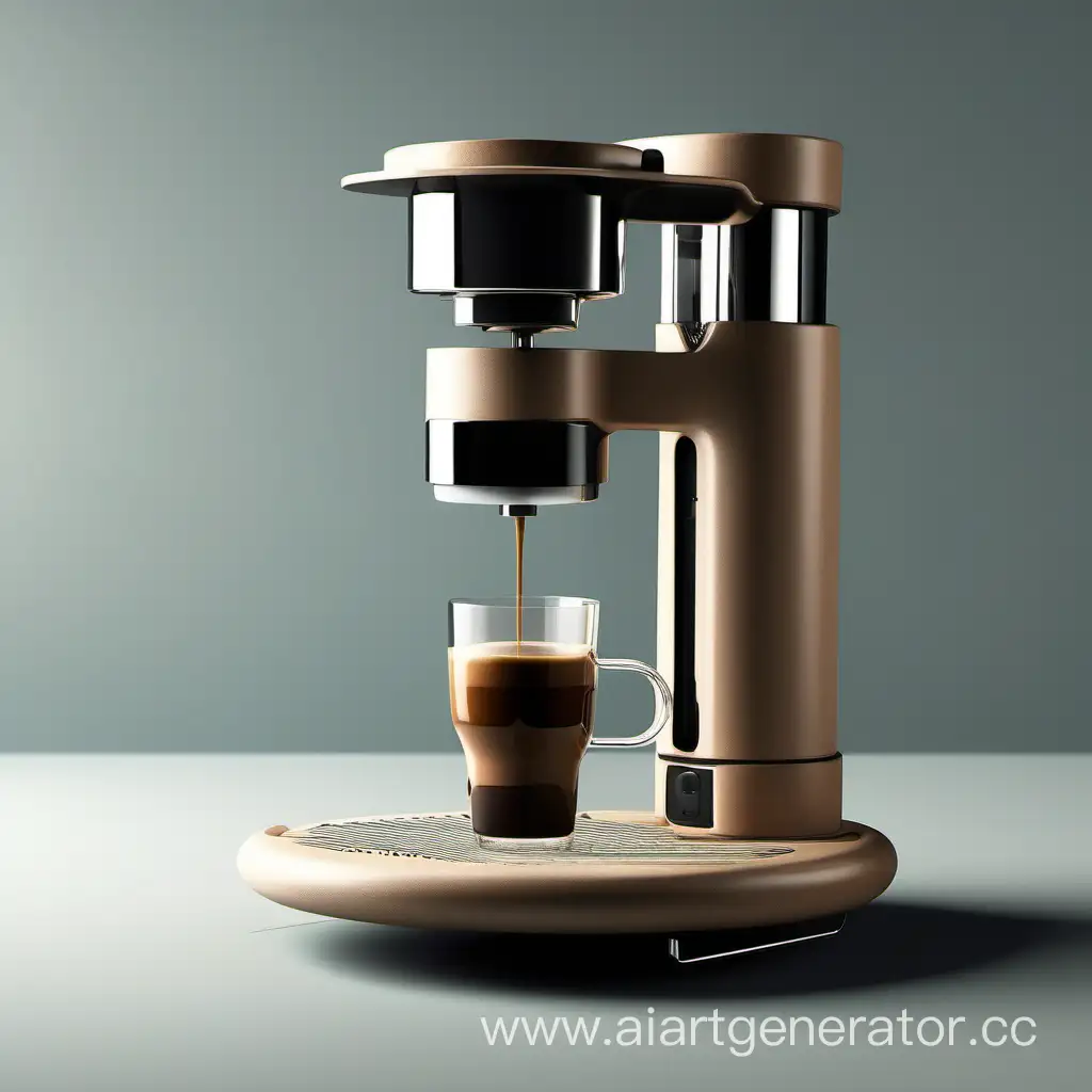 кофемашина будущего
сделанная по типу ручной кофемашины, которую можно взять с собой


