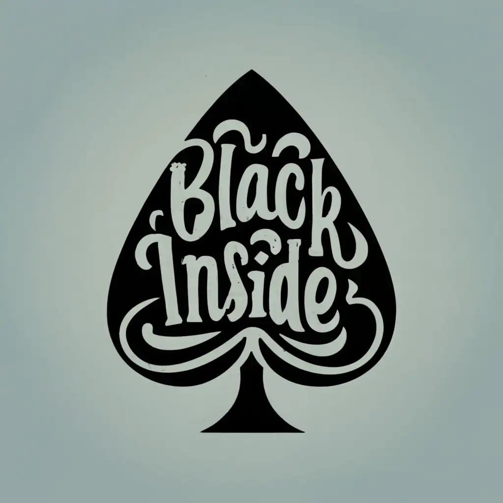logo, spade, with the text "Black Inside", typography, be used in Religious industry