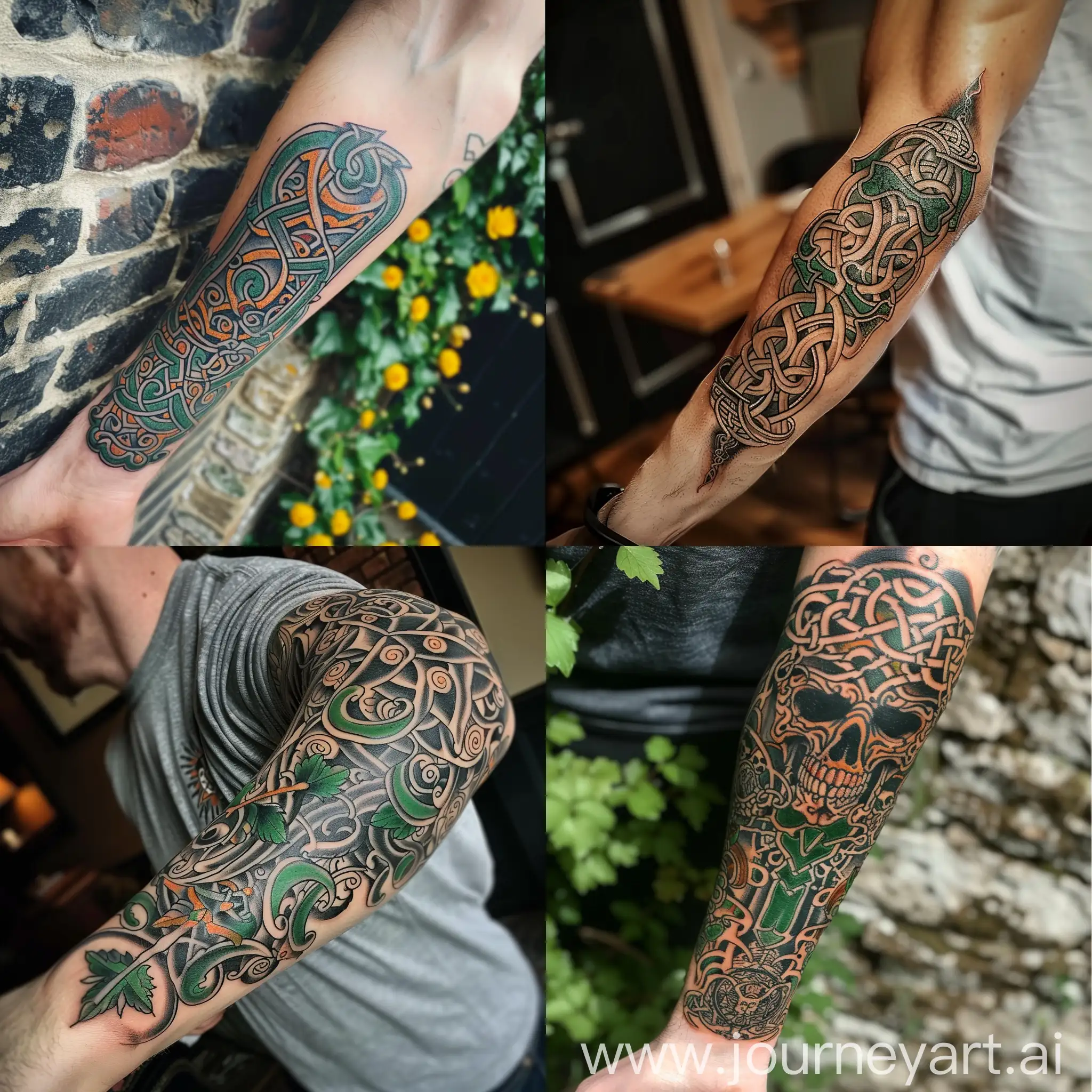 Traditional-Irish-Tattoo-Design-with-Celtic-Knots-and-Shamrocks