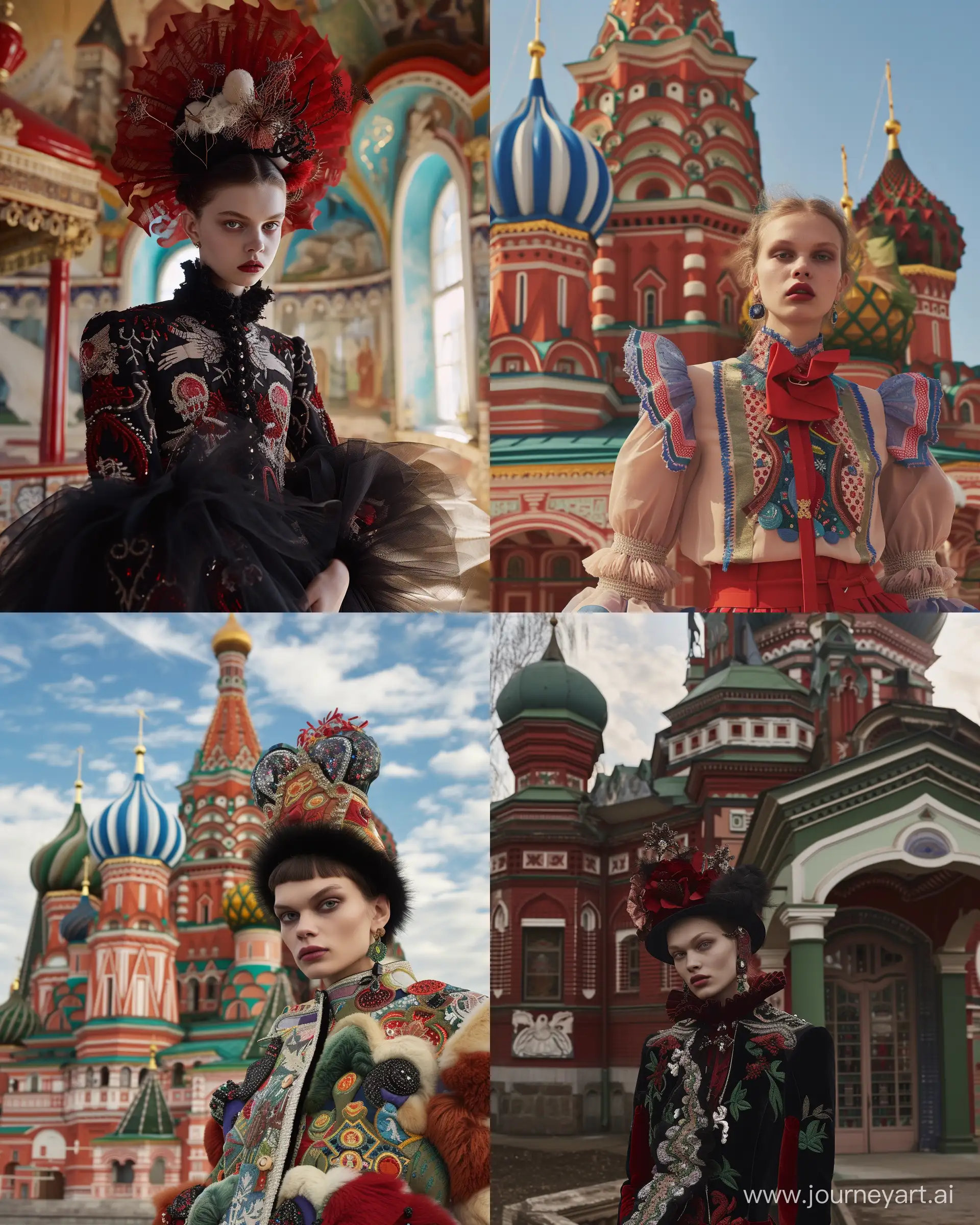Experience the allure of high fashion with a jaw-drop cover shot by the talented Miles Aldridge. This visually stunning image showcases a striking  Russian magic school. Shot with the Zeiss Otus 85mm f/1.4 lens, this photo offers exceptional sharpness and detail, allowing every intricate detail of the model's ensemble to shine. The raw style chosen adds a touch of authenticity, elevating the image to a new level of visual appeal. With a stylization level of 50, the image blends fashion and art, creating a truly unforgettable cover --ar 4:5 --style raw --stylize 50 --v 6.0
