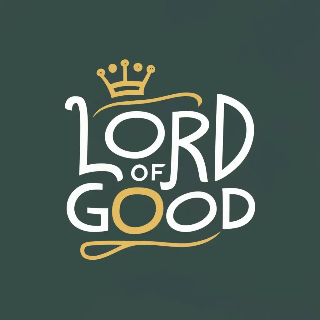 logo, Lord of Good, with the text "Lord of Good", typography