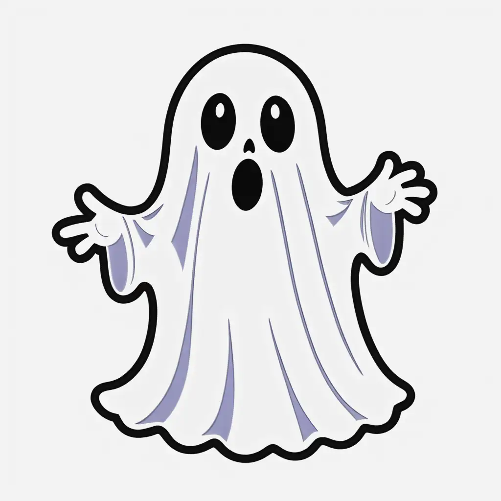 ghost, clipart, sticker, embroidery, simple