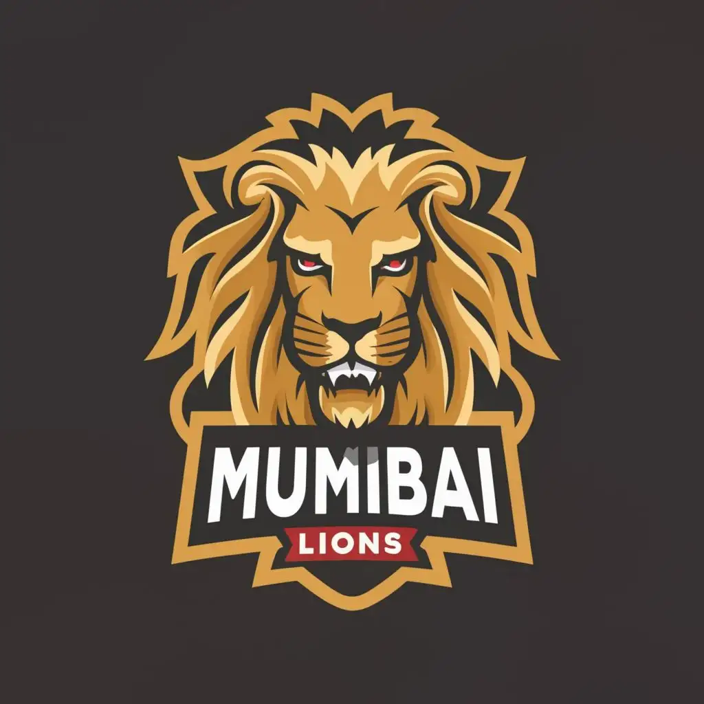 LOGO-Design-For-Mumbai-Lions-Powerful-Lion-Emblem-with-Dynamic-Typography-for-Sports-Fitness-Industry