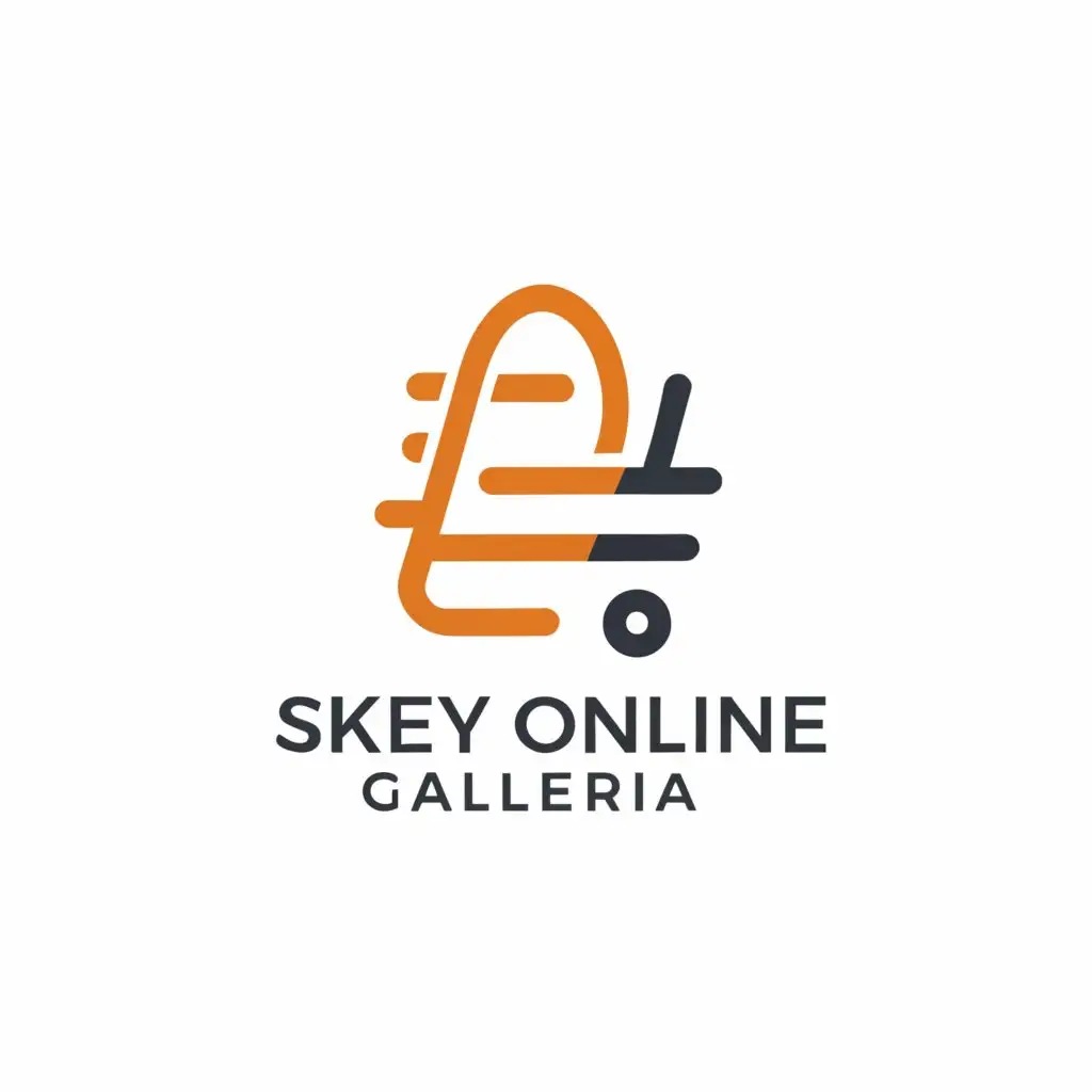 LOGO-Design-For-SKey-Online-Galleria-Streamlined-Online-Shop-Symbol-for-Religious-Industry
