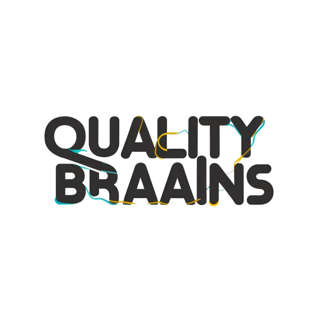 a logo design,with the text "Quality Brains", main symbol:none,Moderate,be used in Finance industry,clear background