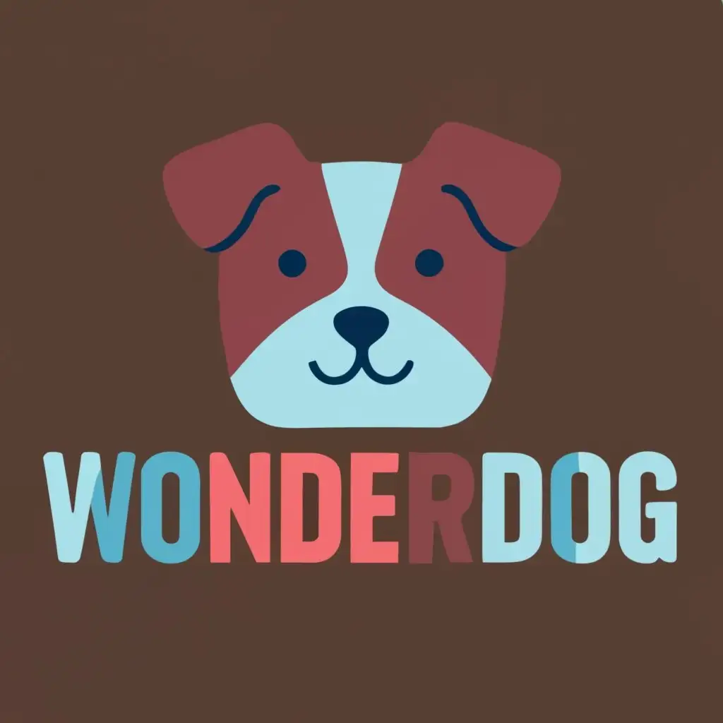 logo, dog, with the text "Wonderdog", typography