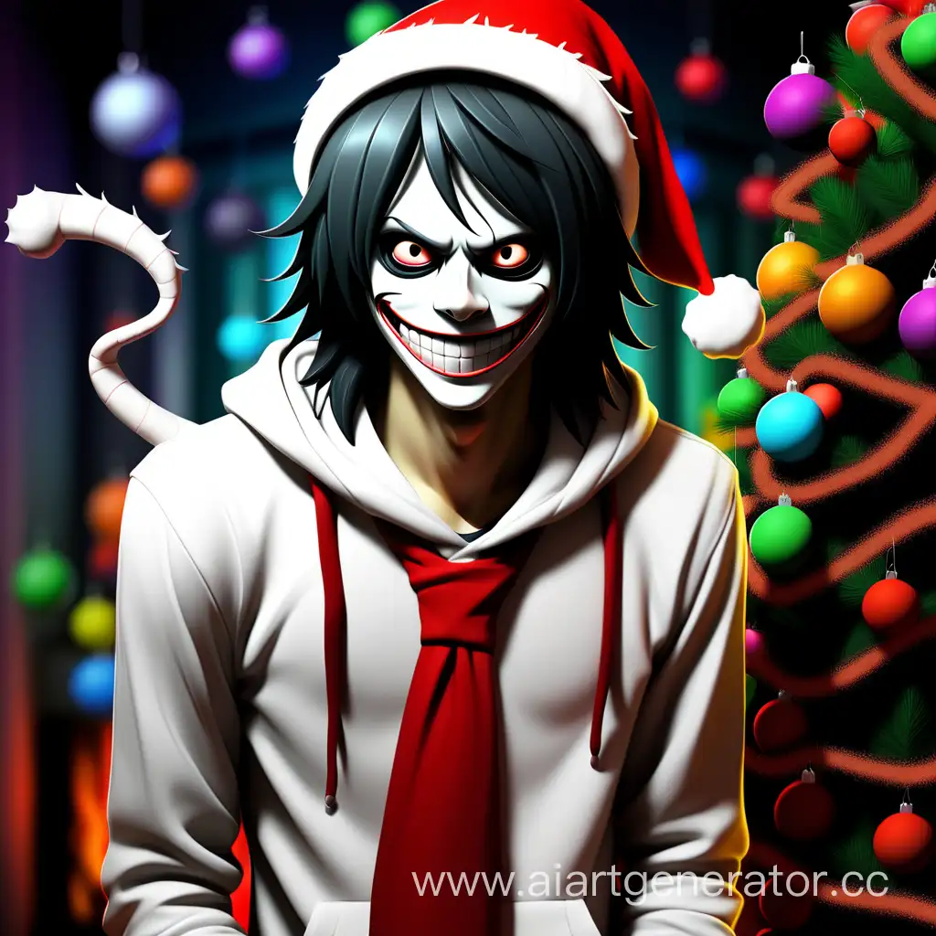 Eerie-Elegance-Jeff-the-Killer-Embraces-the-Holiday-Spirit-in-a-Stunning-Christmas-Celebration