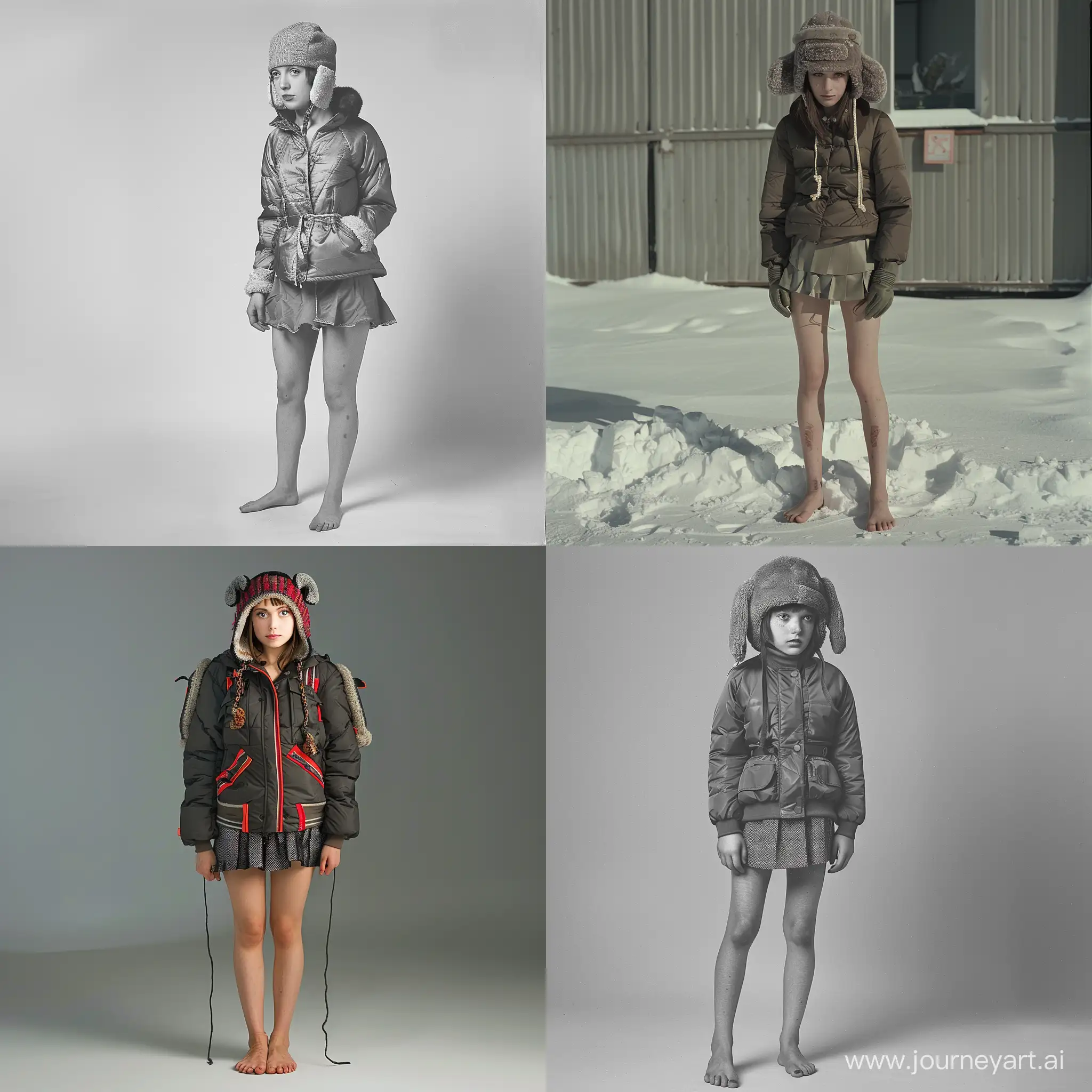 Fashionable-Young-Woman-in-Soviet-Padded-Jacket-and-Earflap-Hat