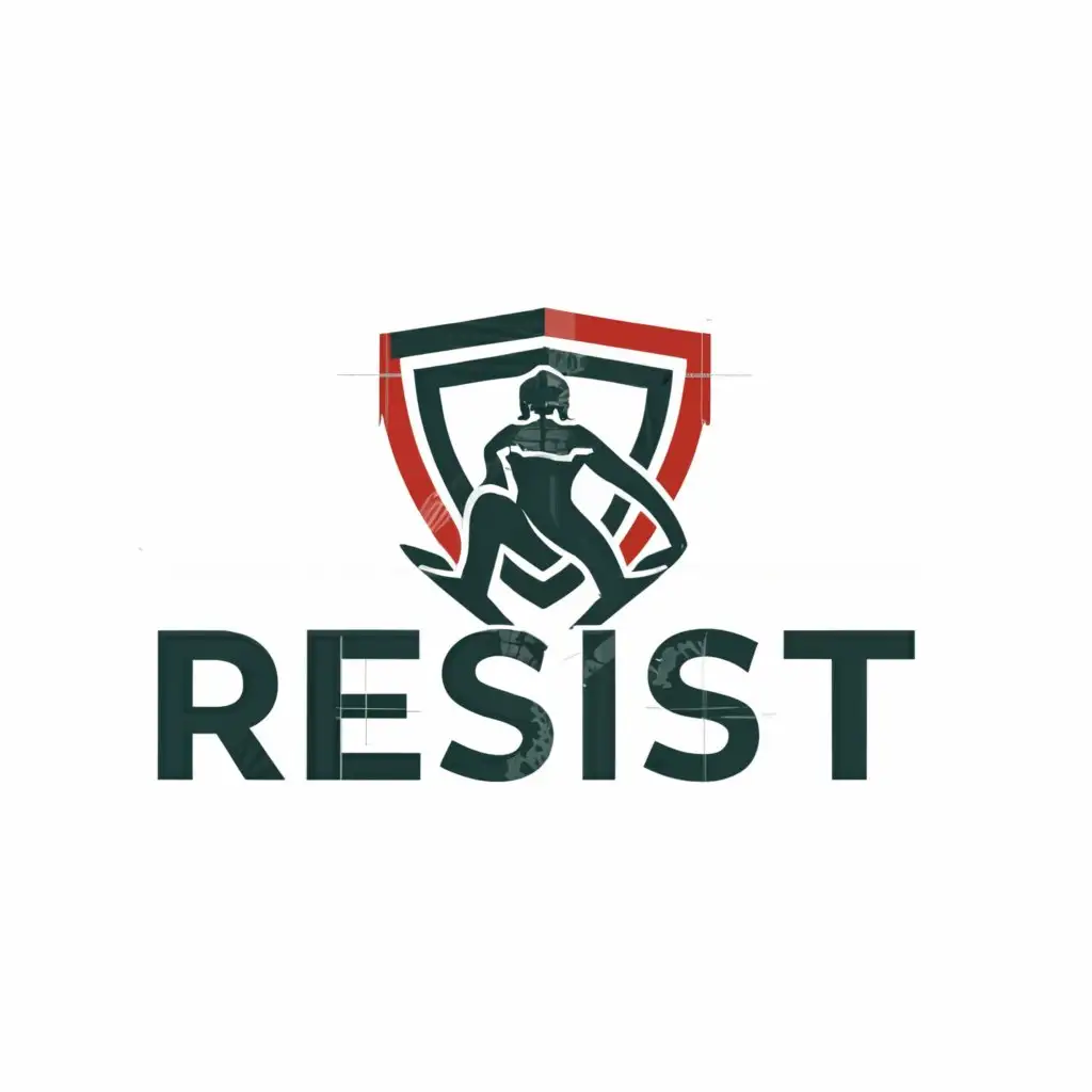 a logo design,with the text "Resist", main symbol:Immune to health loss from snakes biting but would still be moved down.,complex,clear background