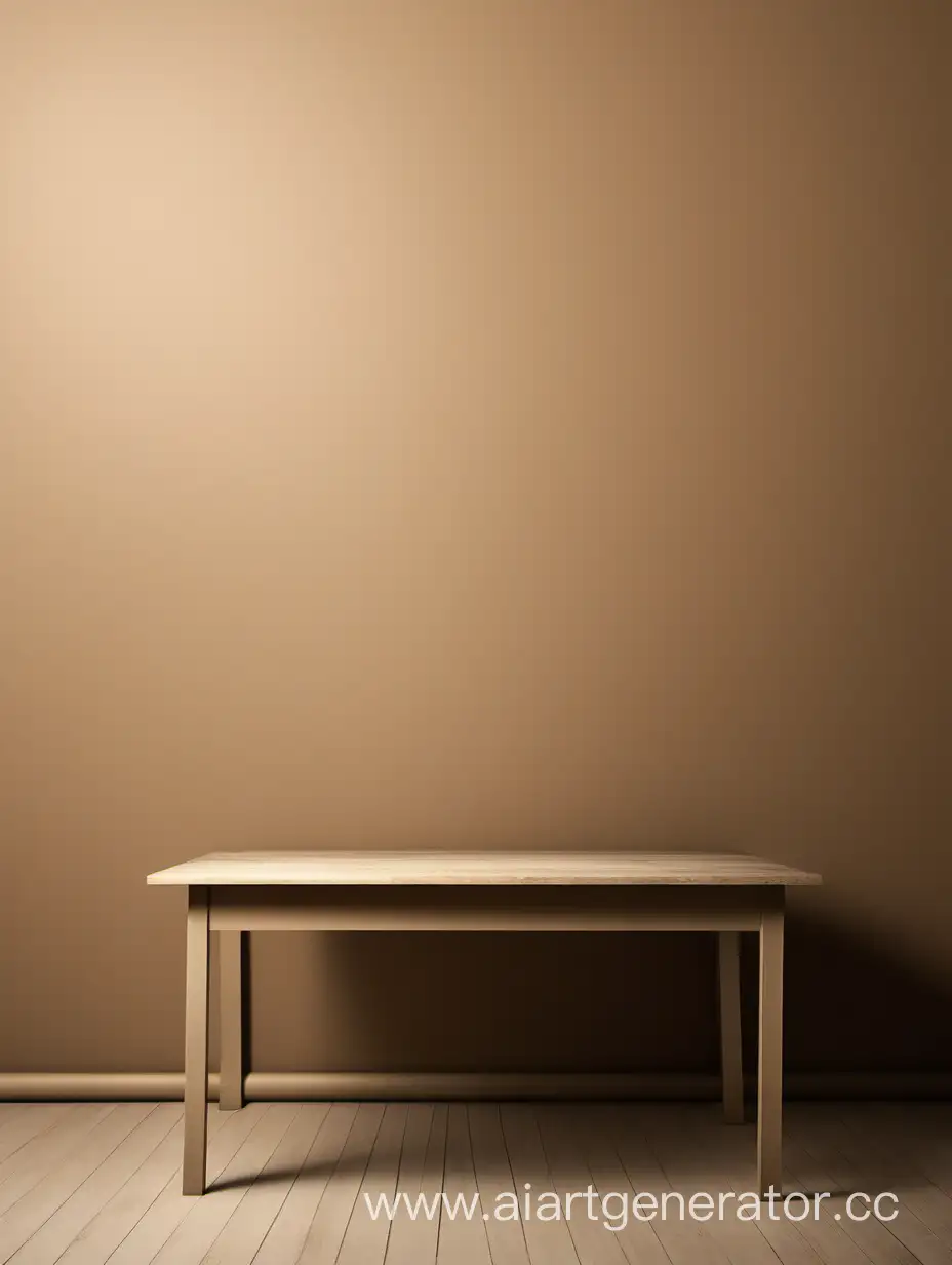 светло-коричневый фон и стол

