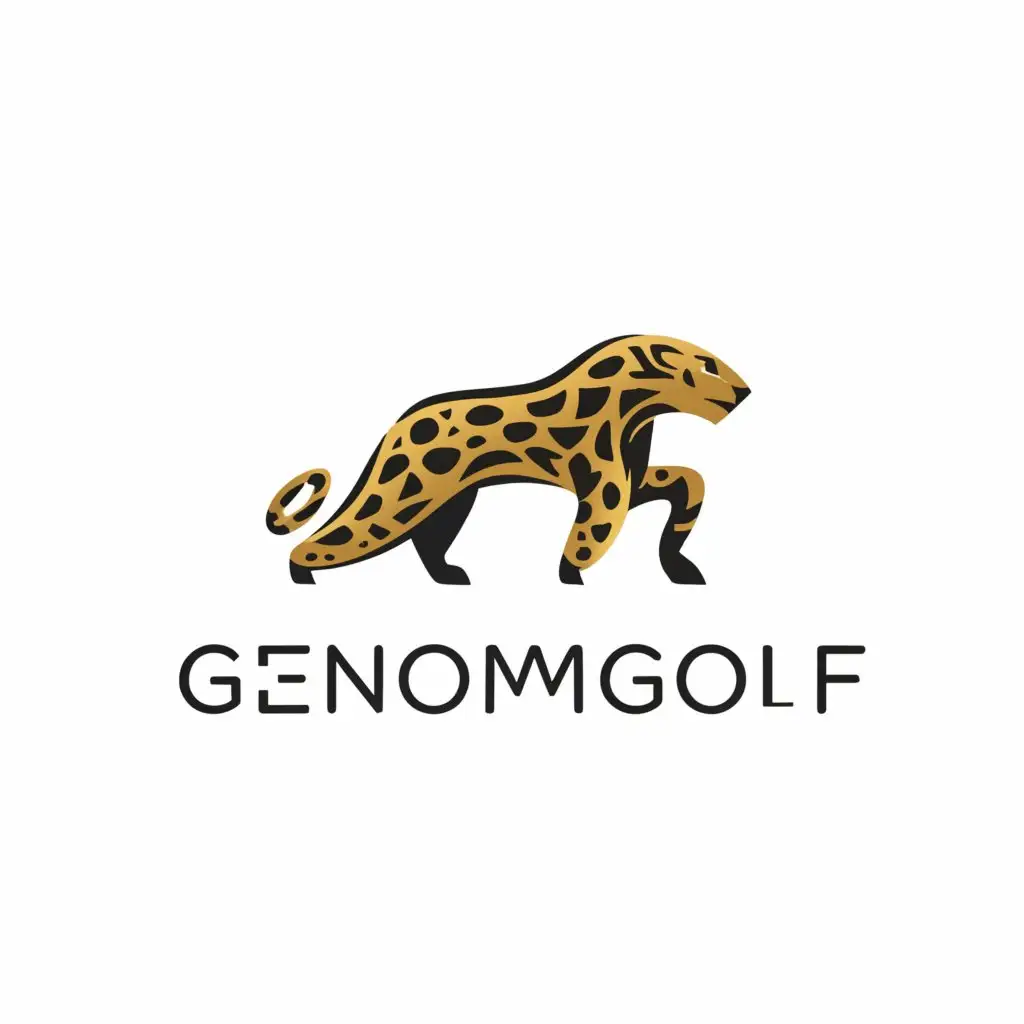 Logo-Design-for-GenomGolf-Minimalistic-Leopard-Emblem-on-Clear-Background