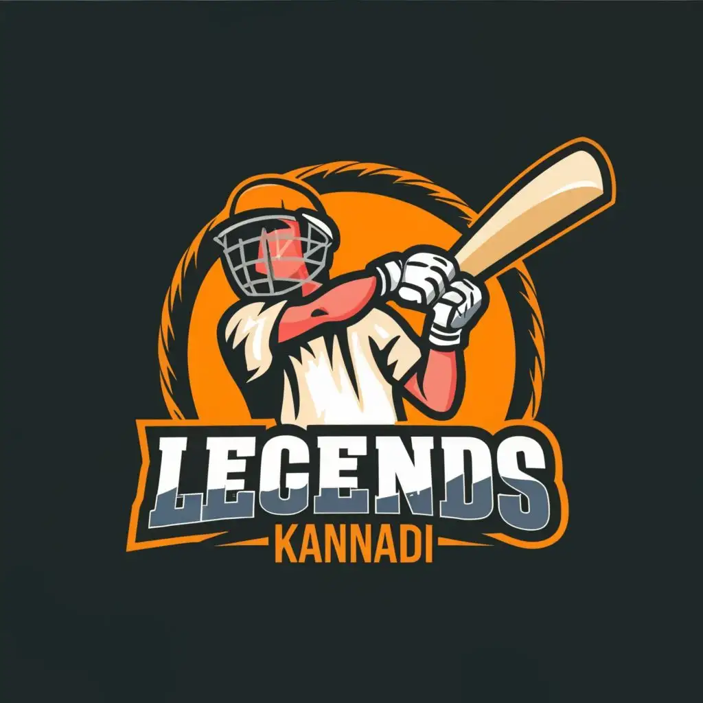 logo, cricket, with the text "legends kannadi", typography, be used in Sports Fitness industry