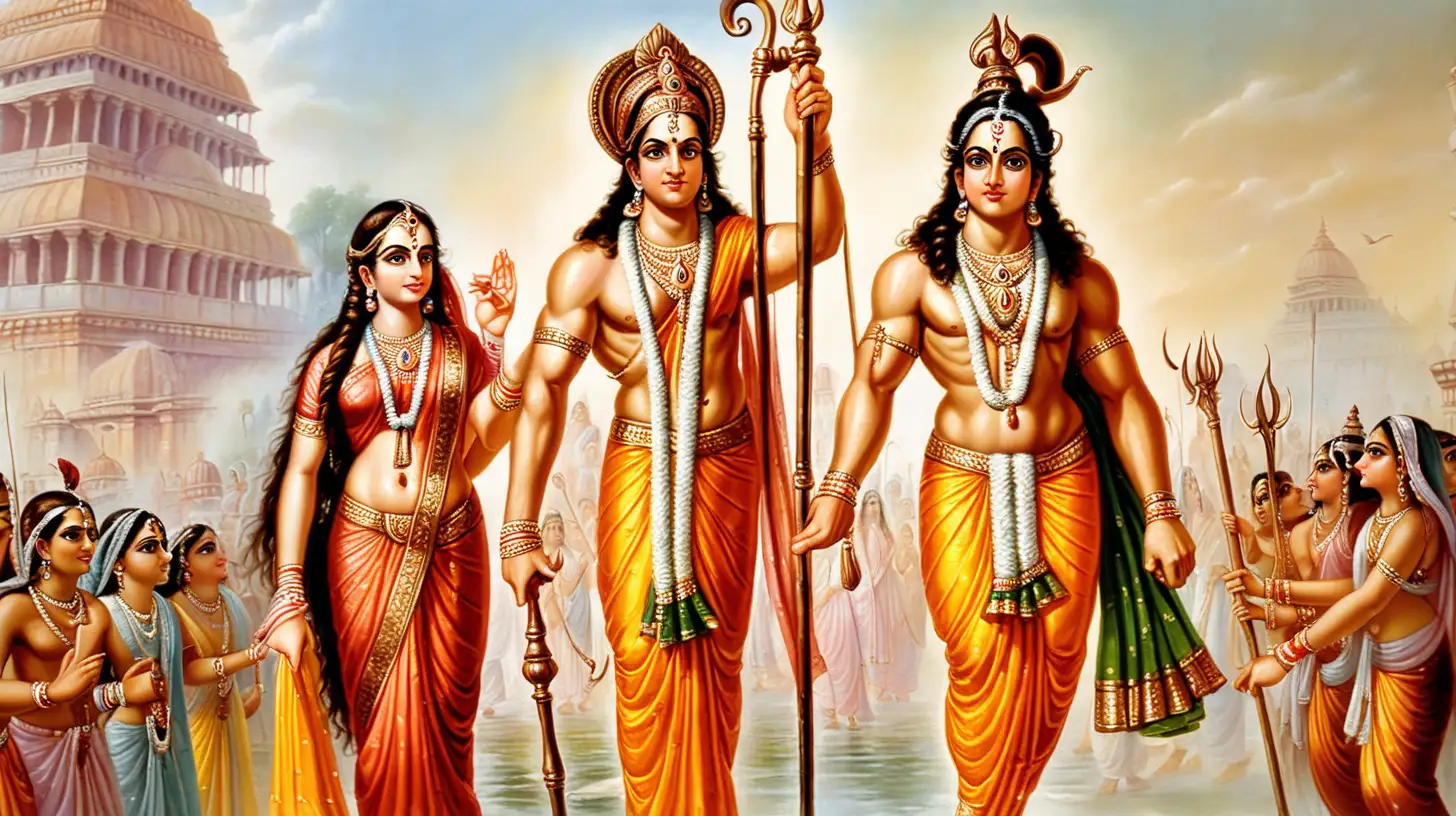 Lord Rams Joyful Return to Ayodhya with Maa Sita