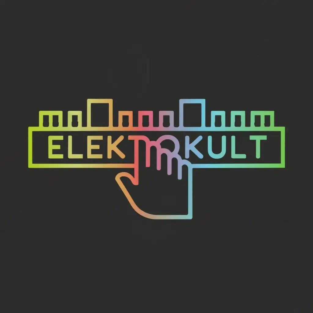 logo, keyboard, fingerboard, with the text "elektrokult", typography, be used in Entertainment industry