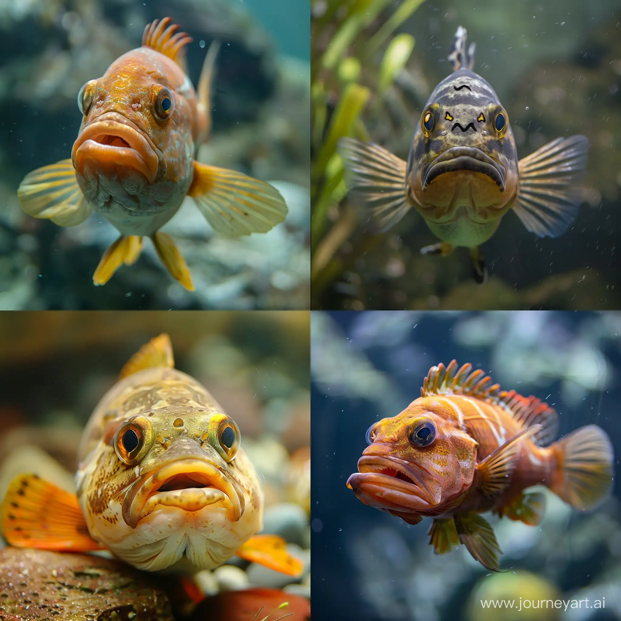 A fish making an emoticon