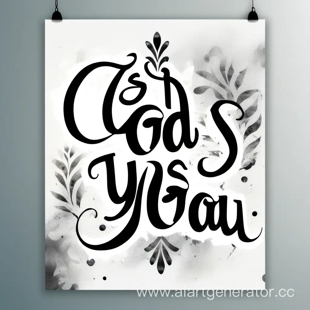 Vibrant-Calligraphy-GOD-IS-YOU-Poster-Text-with-Paints