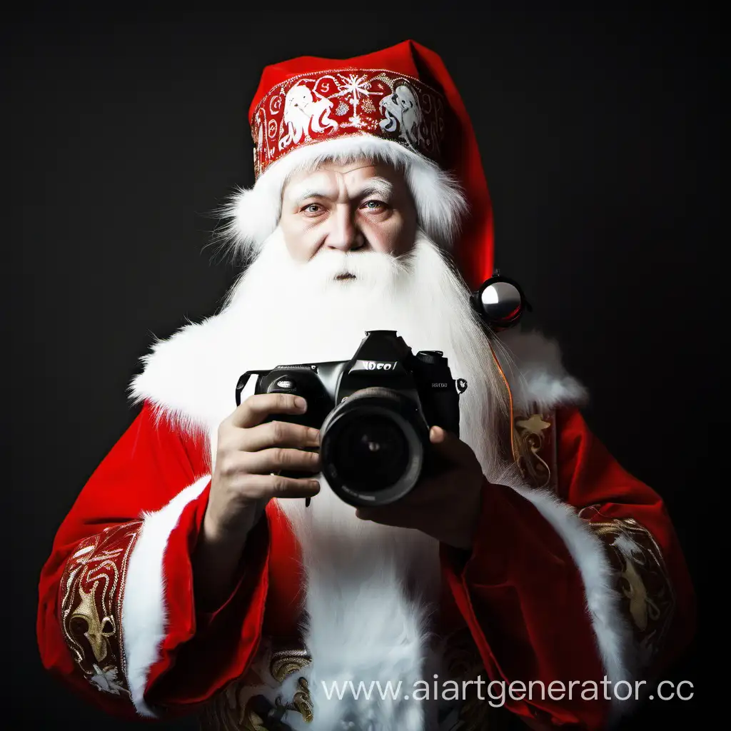 Дед мороз фотограф