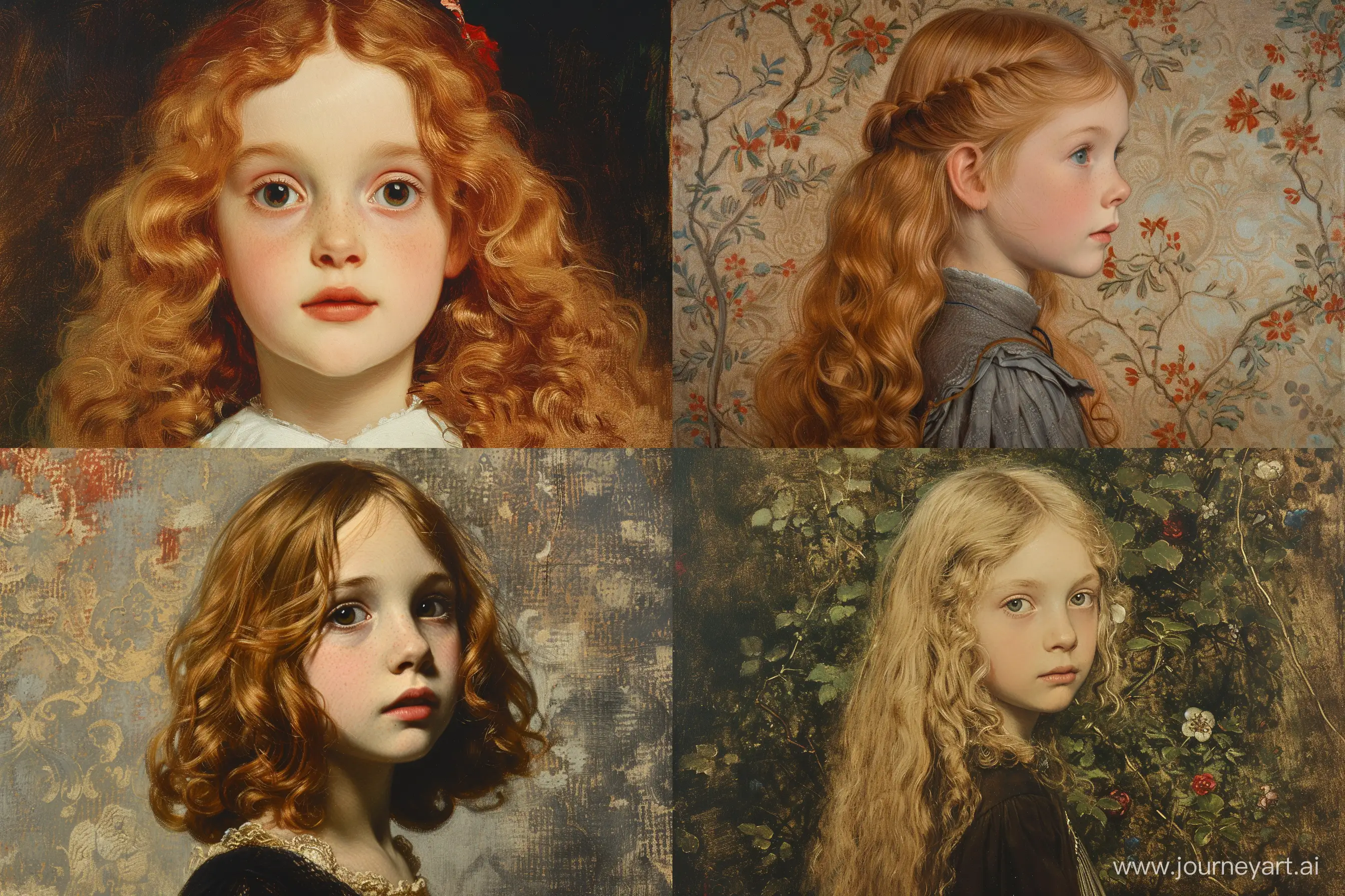 a young girl portrait, by
John Everett Millais
--v 6 --ar 3:2