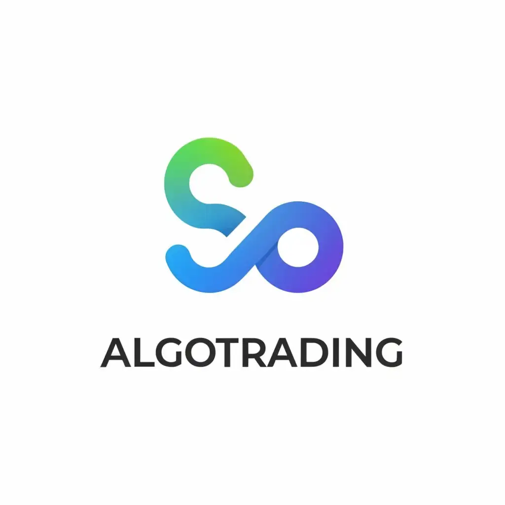 a logo design,with the text "AlgoTrading", main symbol:algorithm, crypto,Minimalistic,be used in Finance industry,clear background