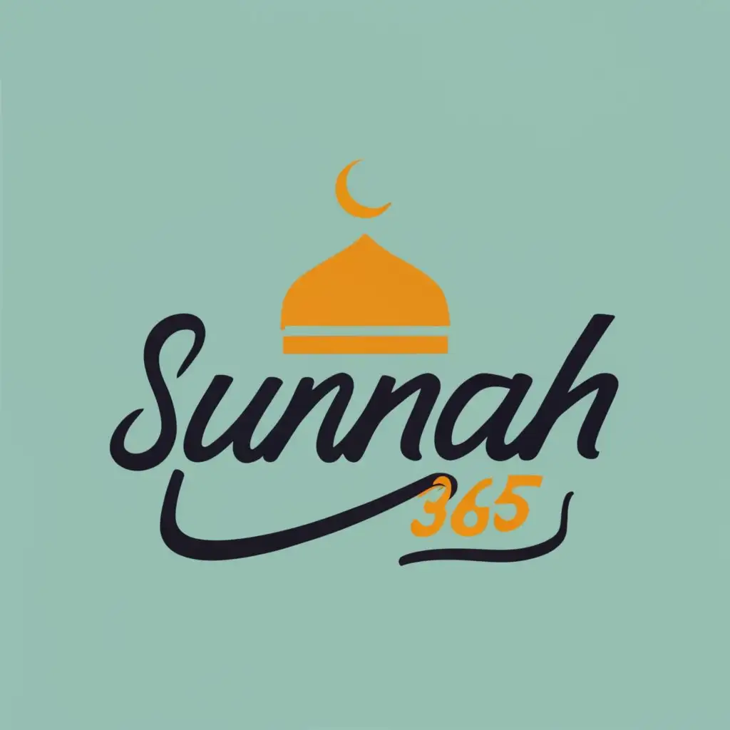 logo, Muslim , with the text "SUNNAH 365", typography, be used in Religious industry