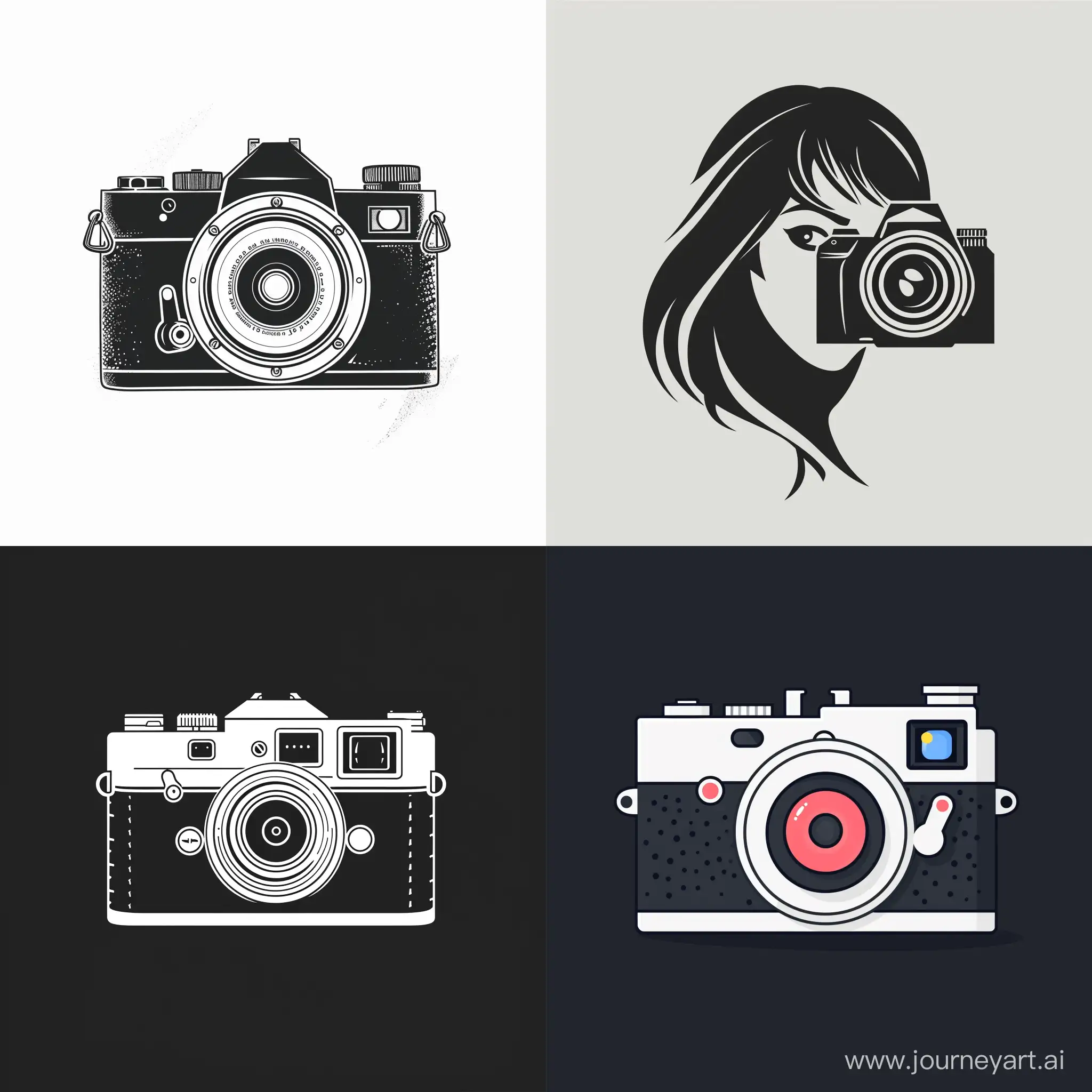 Логотип минималистичный эстетика камера селфи портрет фотостудия 